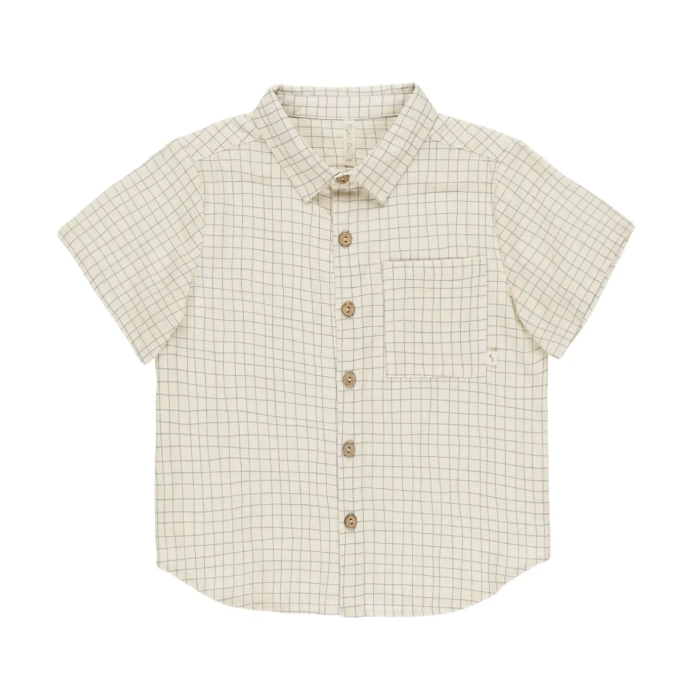 Collared Short Sleeve Shirt || Grid