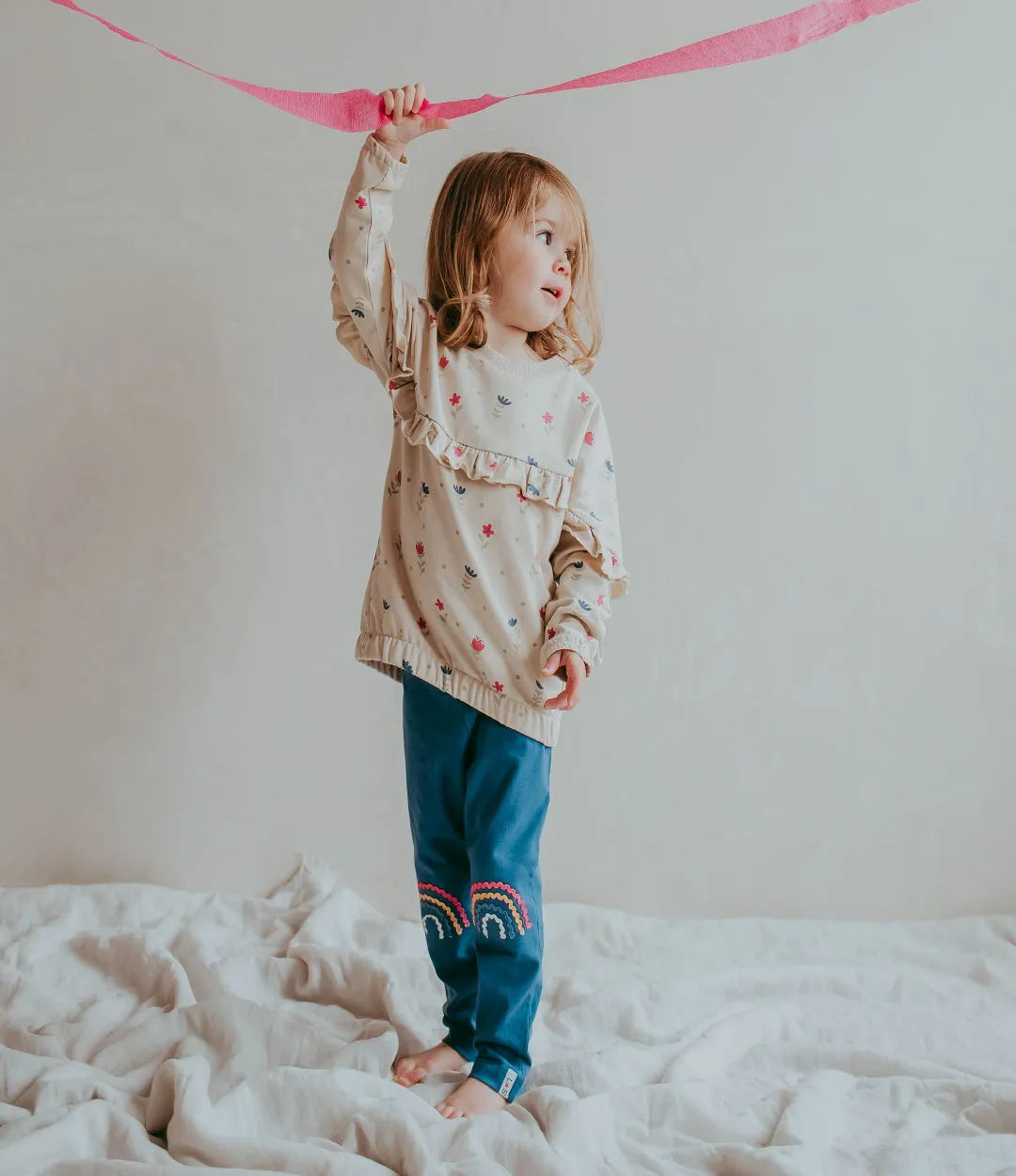 Cream Floral Print Sweatshirt