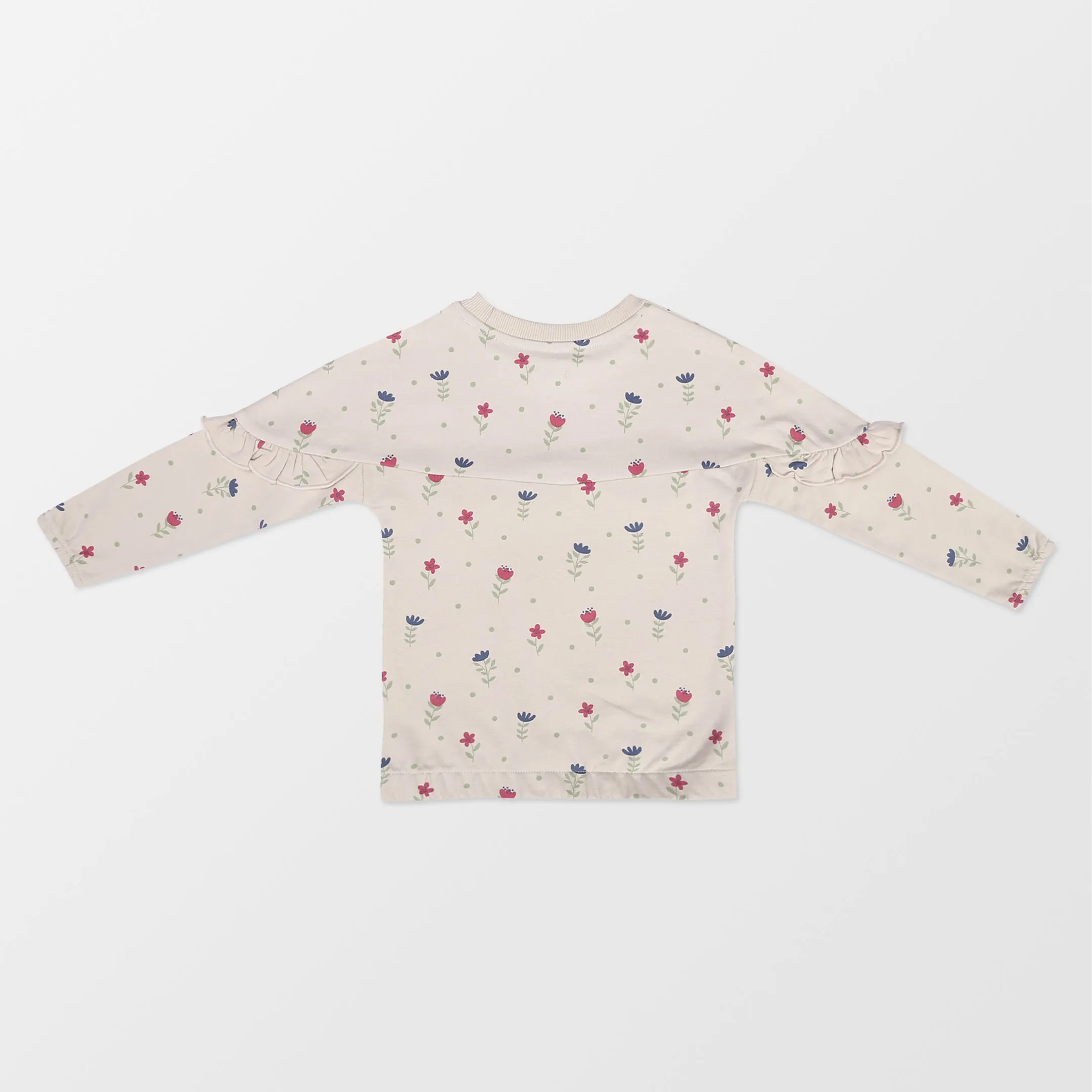 Cream Floral Print Sweatshirt