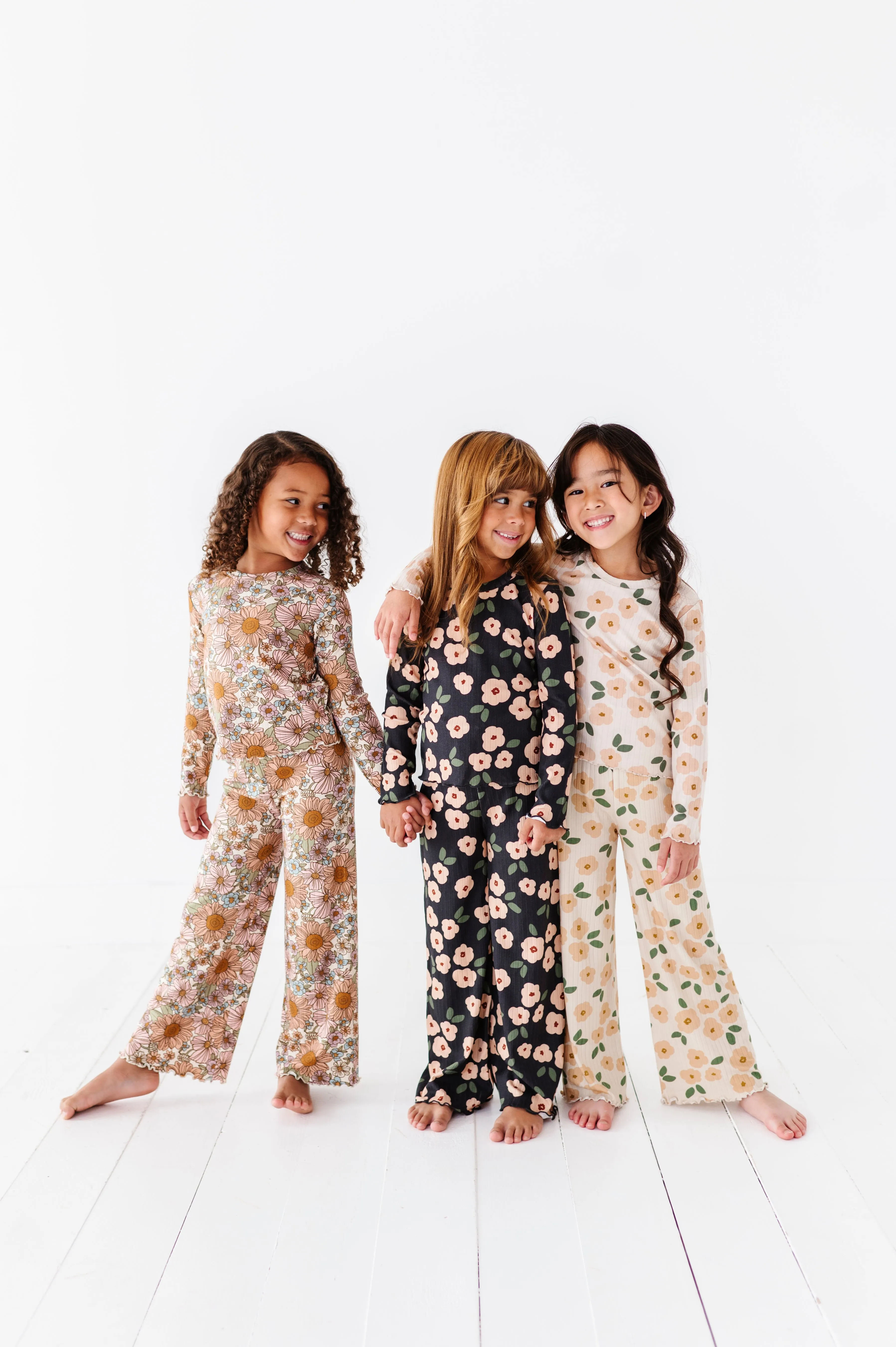 Cream Floral Ribbed SET