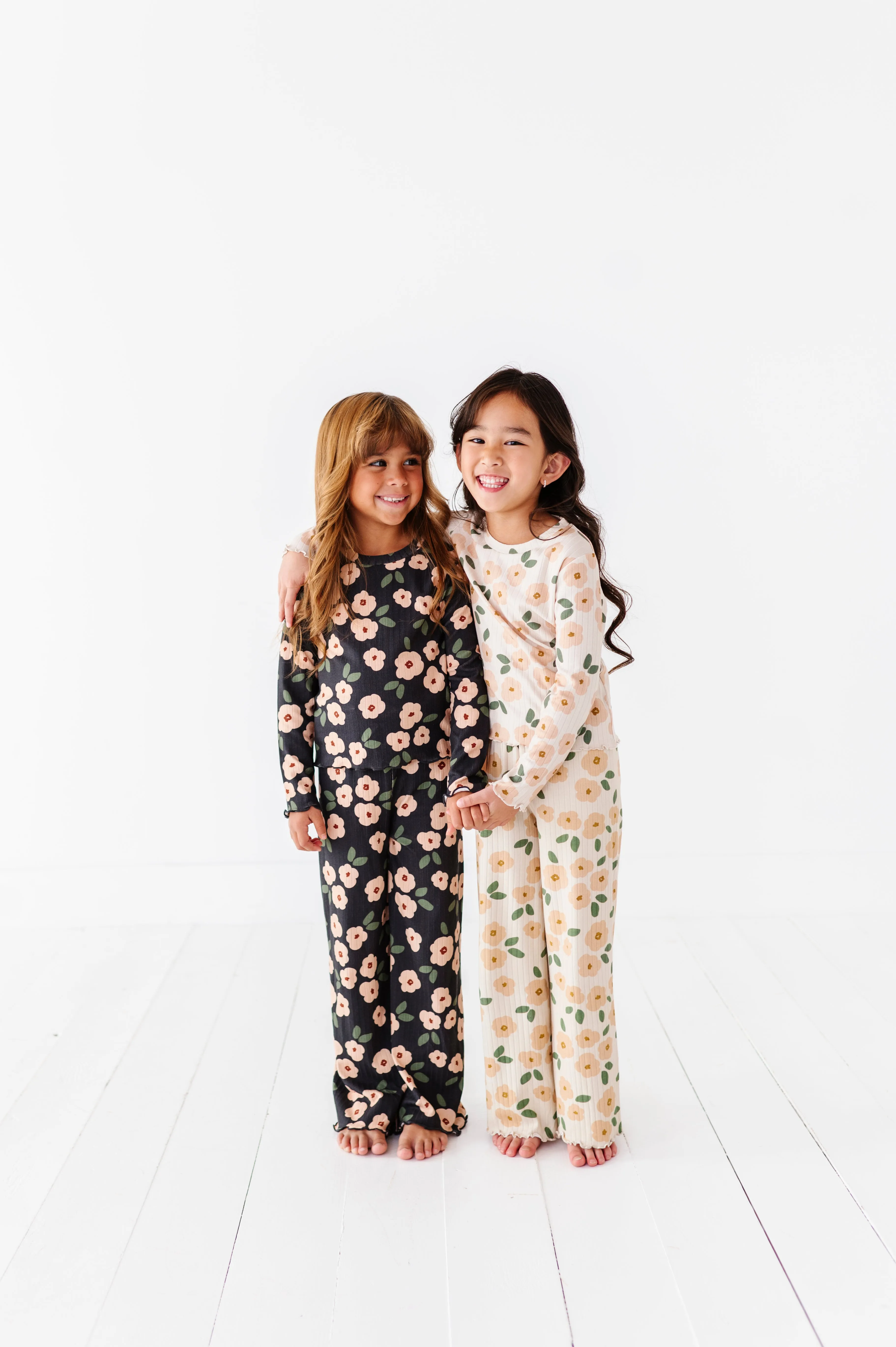 Cream Floral Ribbed SET