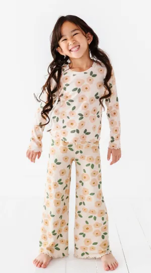 Cream Floral Ribbed SET