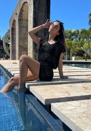 CROCHET MINI DRESS