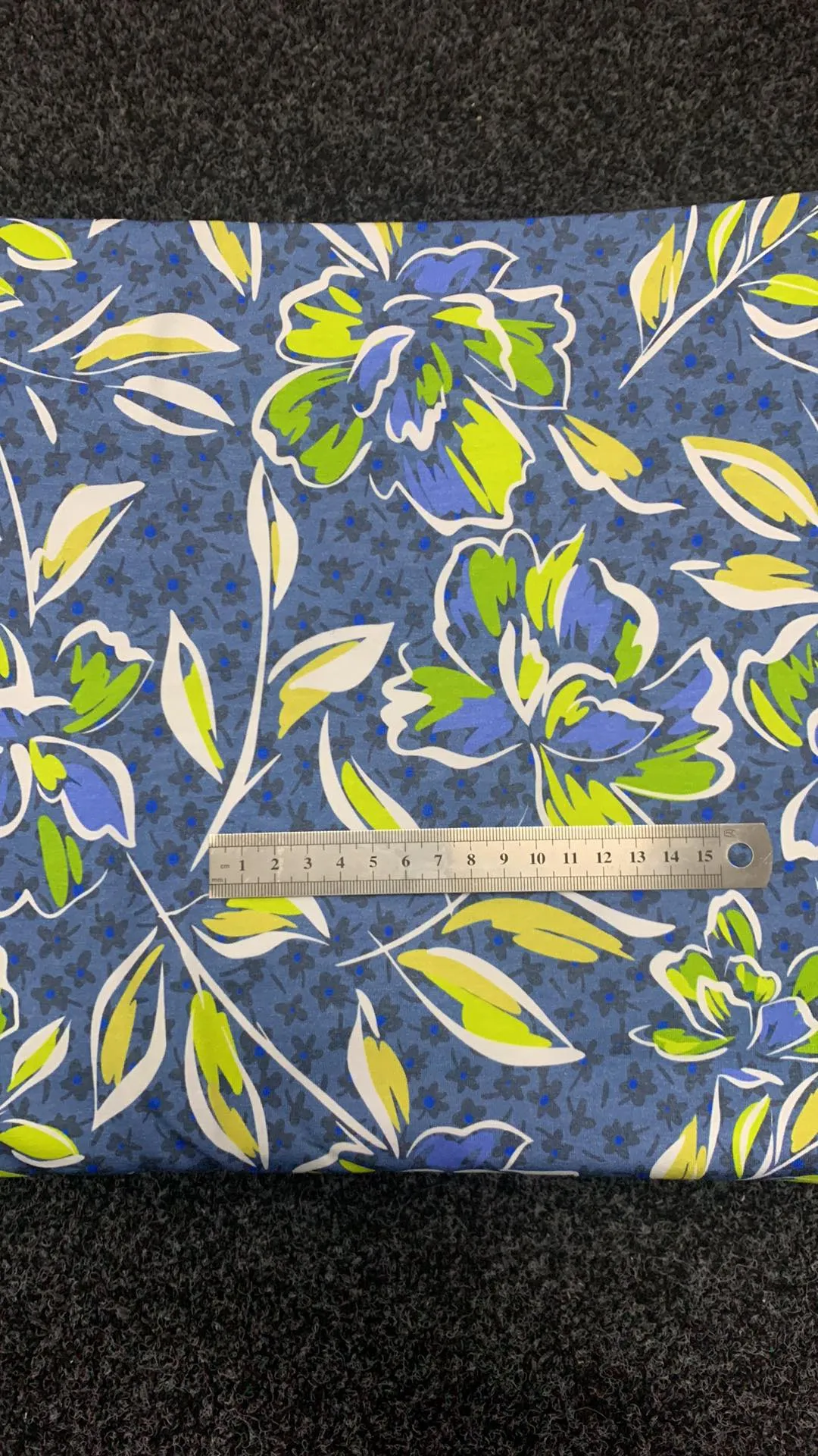 Denim floral - Cotton Lycra
