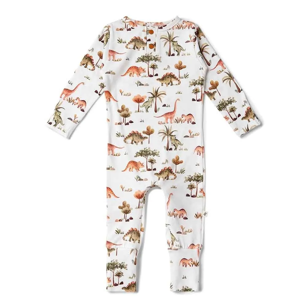DINOSAUR ORGANIC GROWSUIT 0-3 MONTHS
