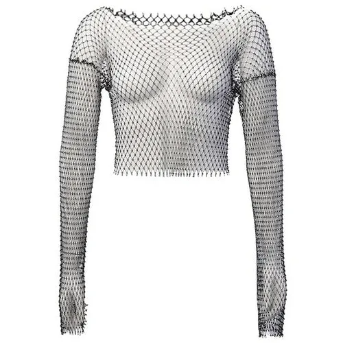 DIRTYLILY Crystal Diamond See Through Crop Tops 2020 Summer Women