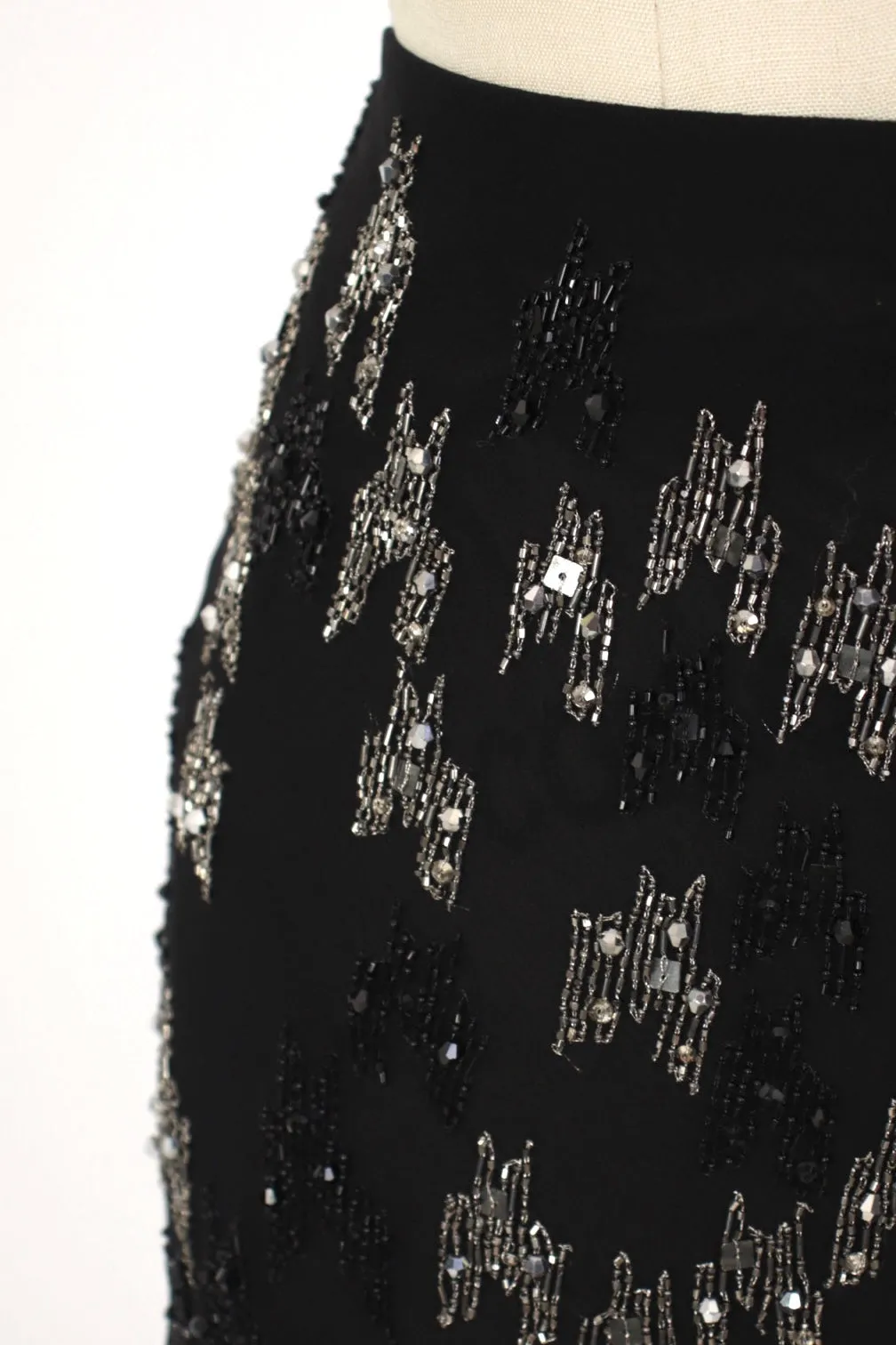 Donna Karan Signature Beaded Chiffon Skirt