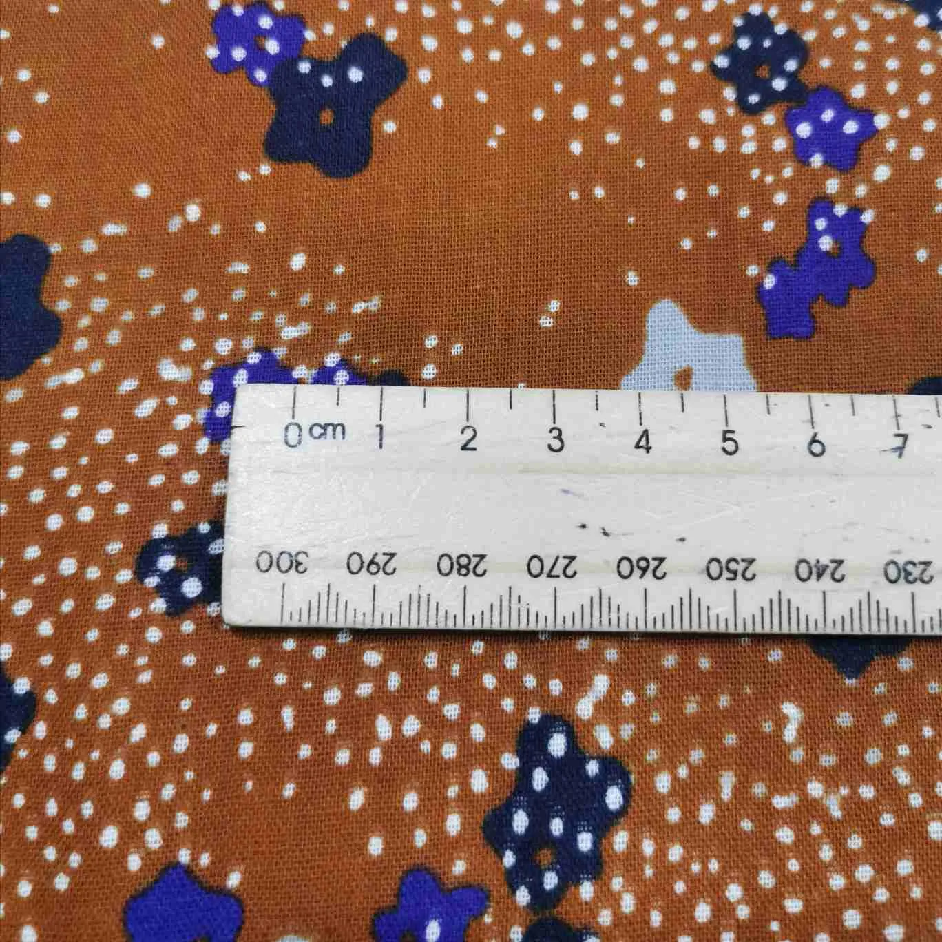 Echino Kokka Cotton Double Gauze, Floret, Chestnut - 2.5m piece