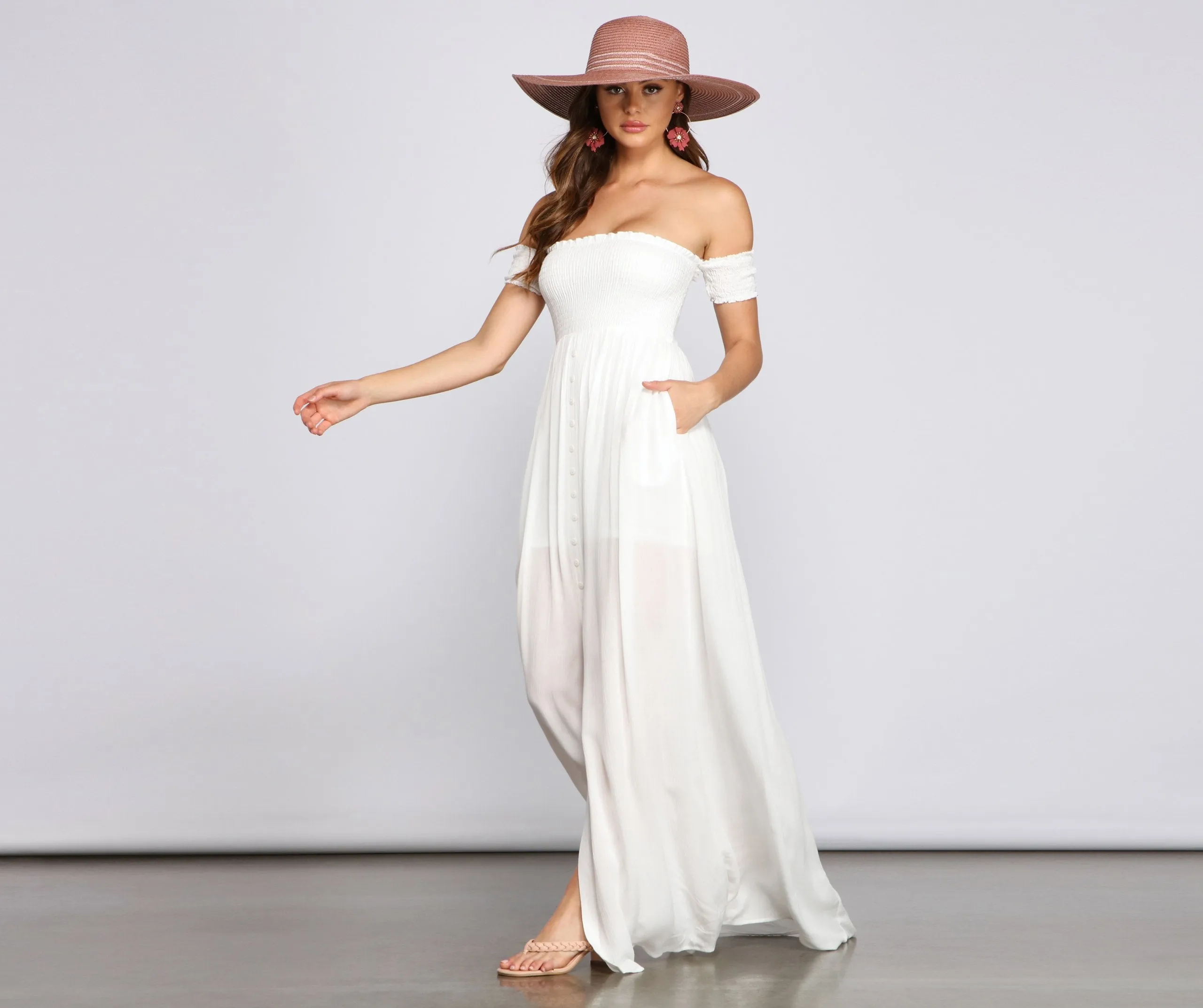Effortlessly Chic Stylish Smocked Maxi Dress