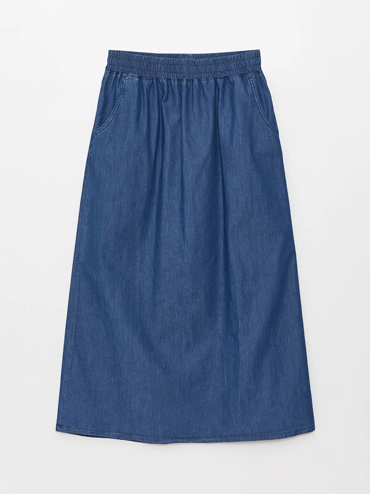 Elastic Waist A-Line Women Jean Skirt