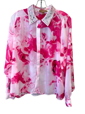 ELLEN TRACY  large BLOUSE W