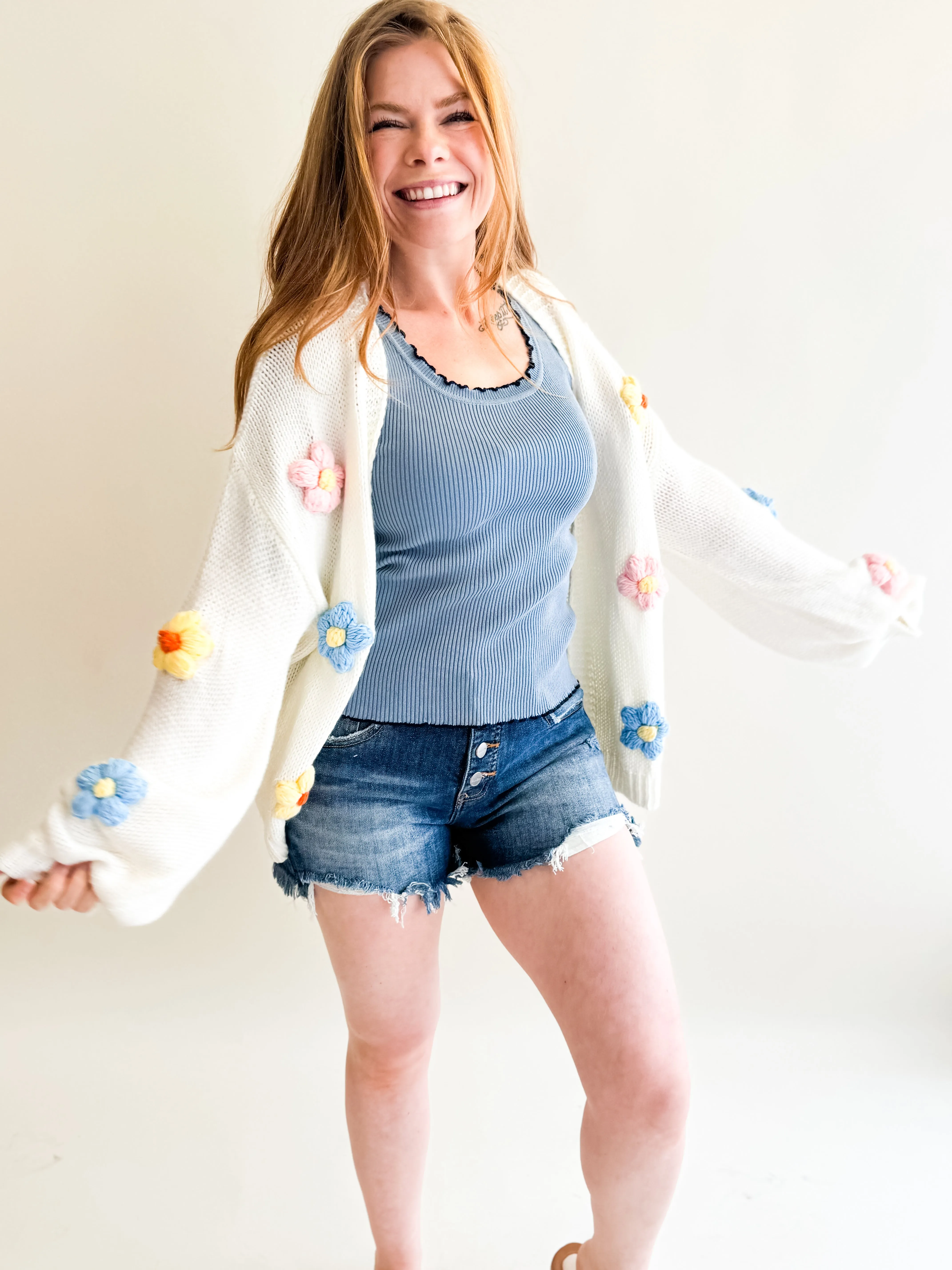 Embroidered Floral Cardigan