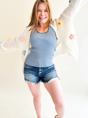 Embroidered Floral Cardigan