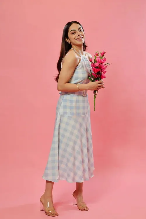 Emily Check Print Summer Dress