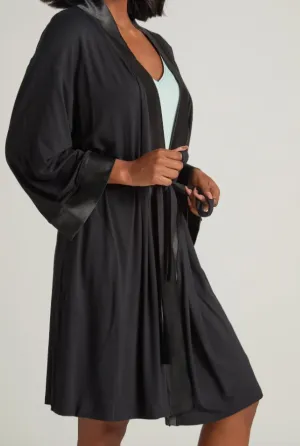 Faceplant Dreams Kimono Robe - Black