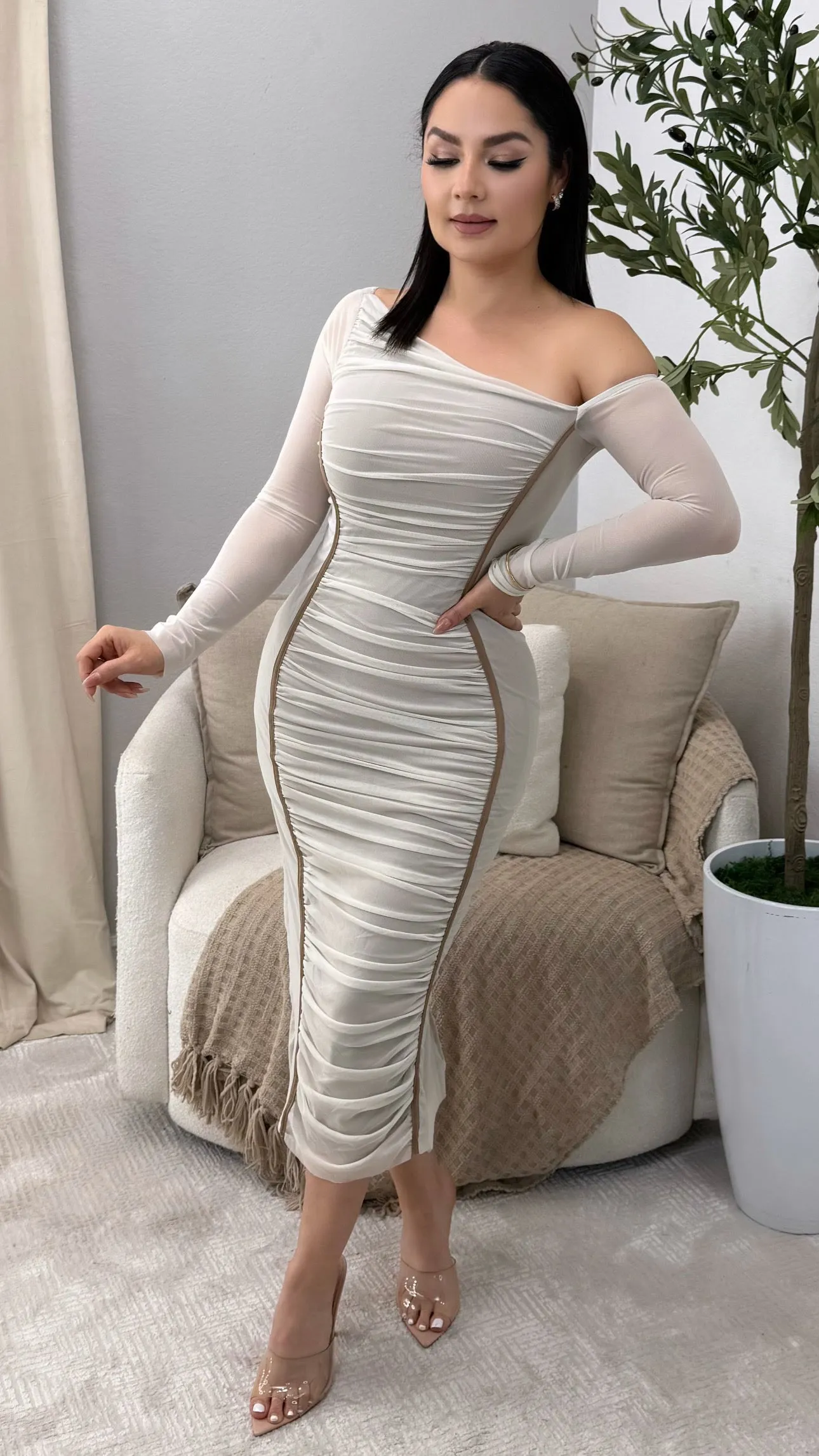 FATIMA BEIGE DRESS