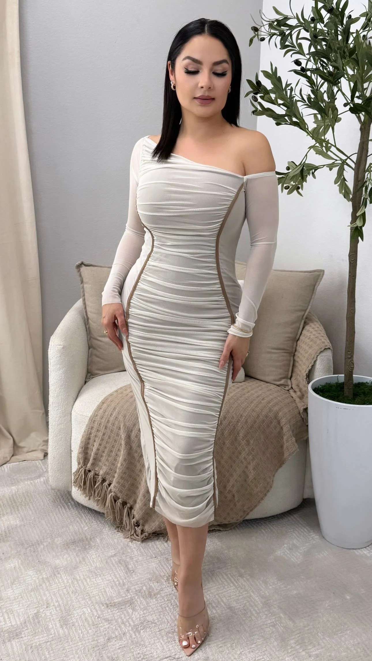 FATIMA BEIGE DRESS