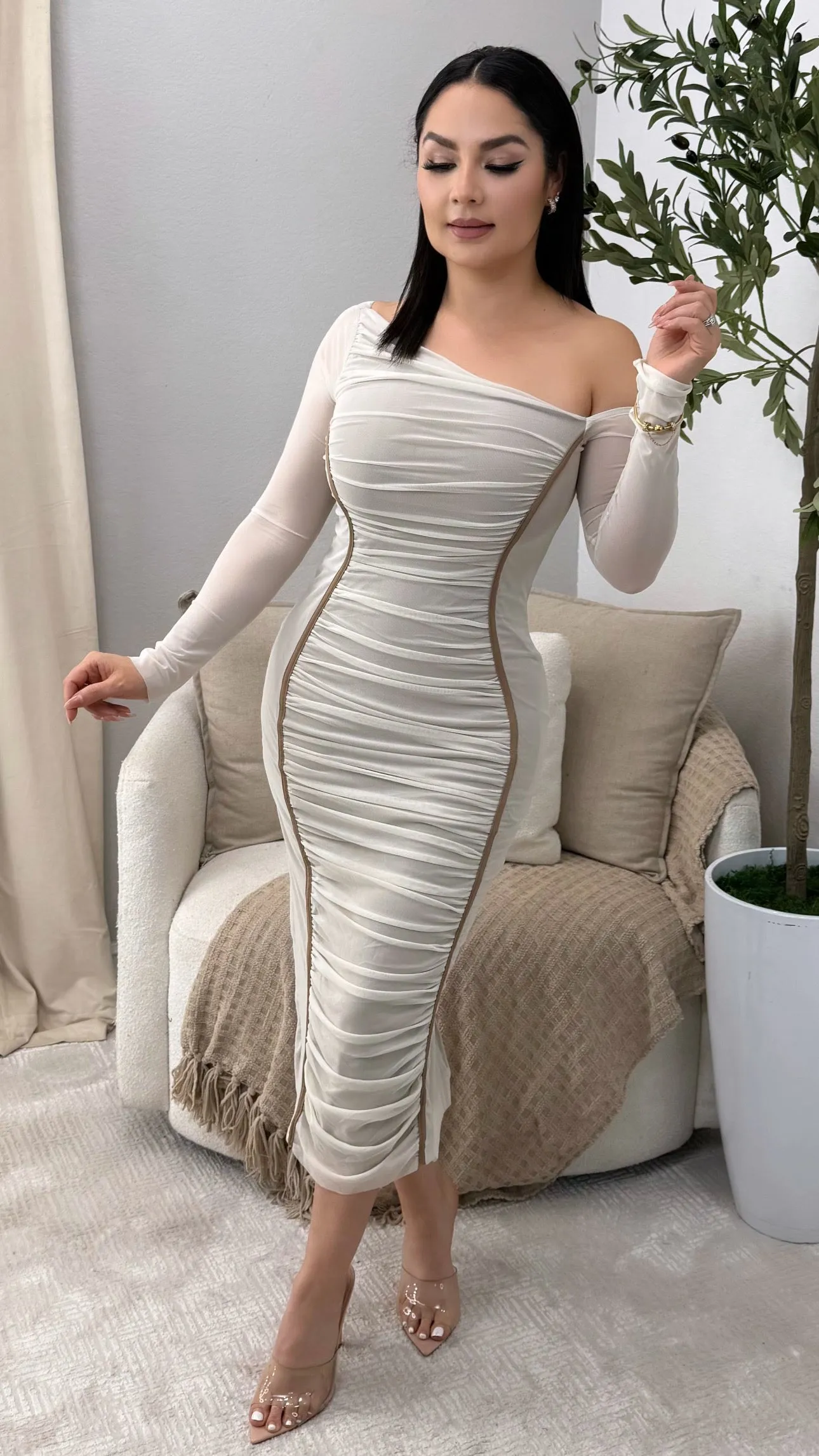 FATIMA BEIGE DRESS