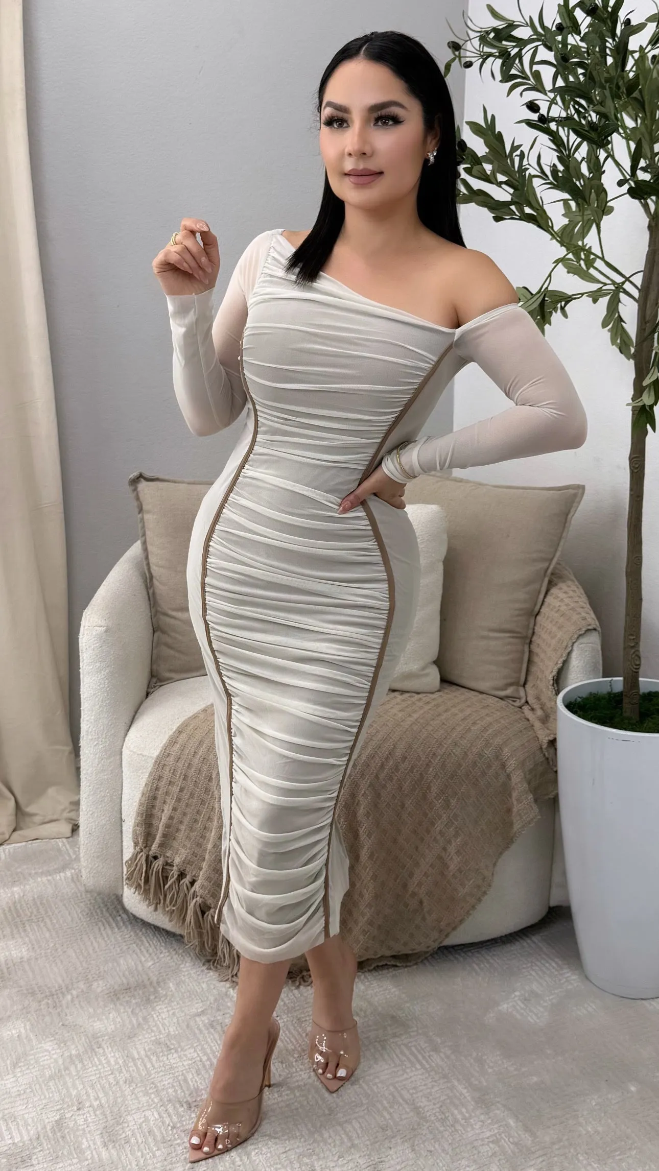 FATIMA BEIGE DRESS
