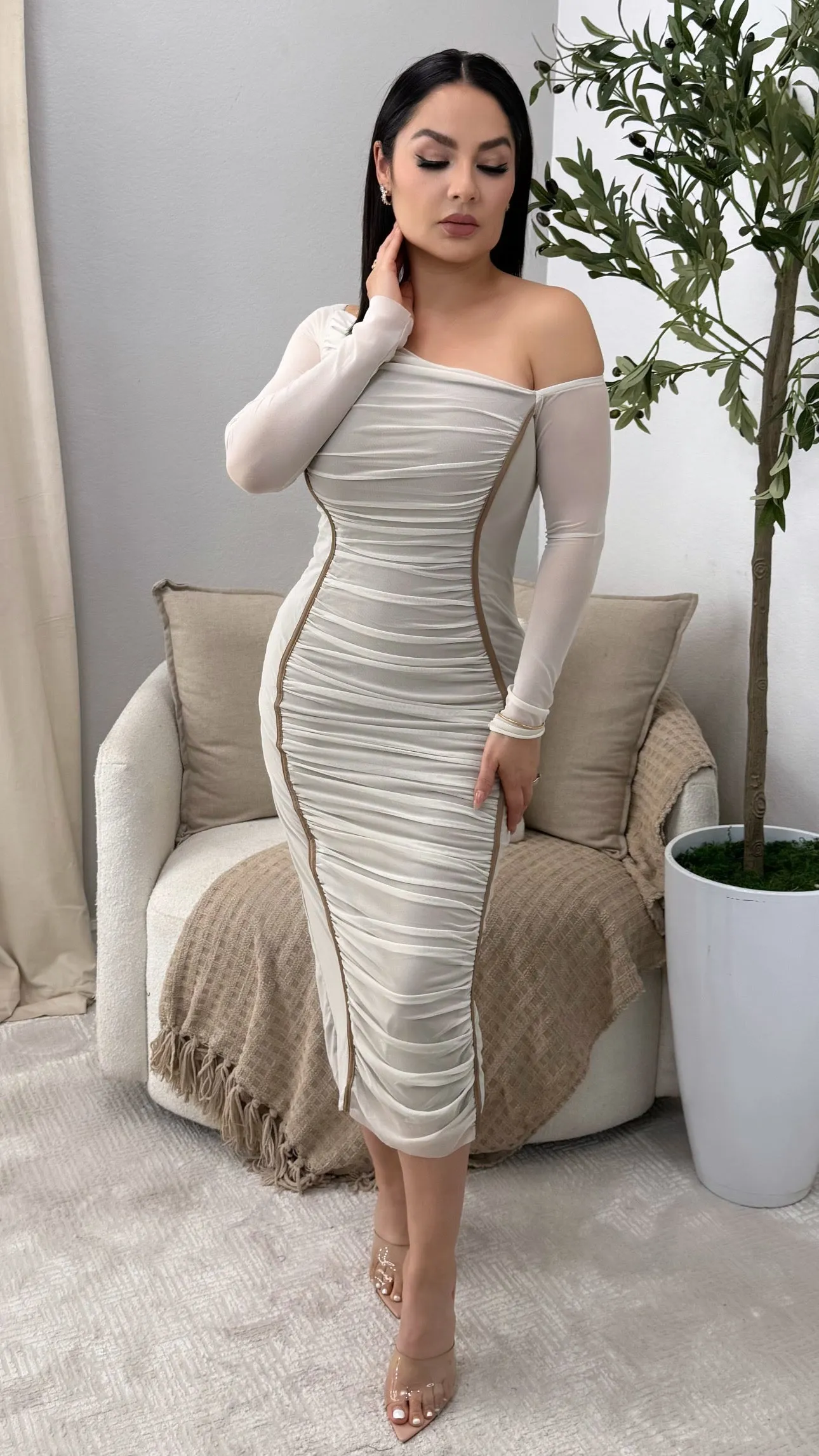 FATIMA BEIGE DRESS