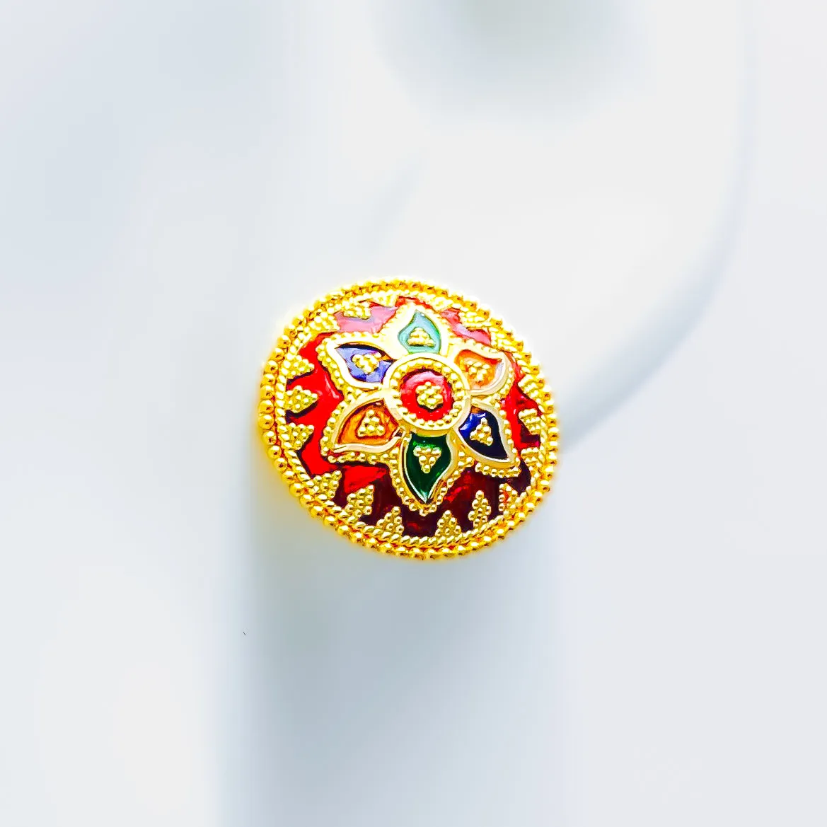 Festive Floral 22k Gold Earrings