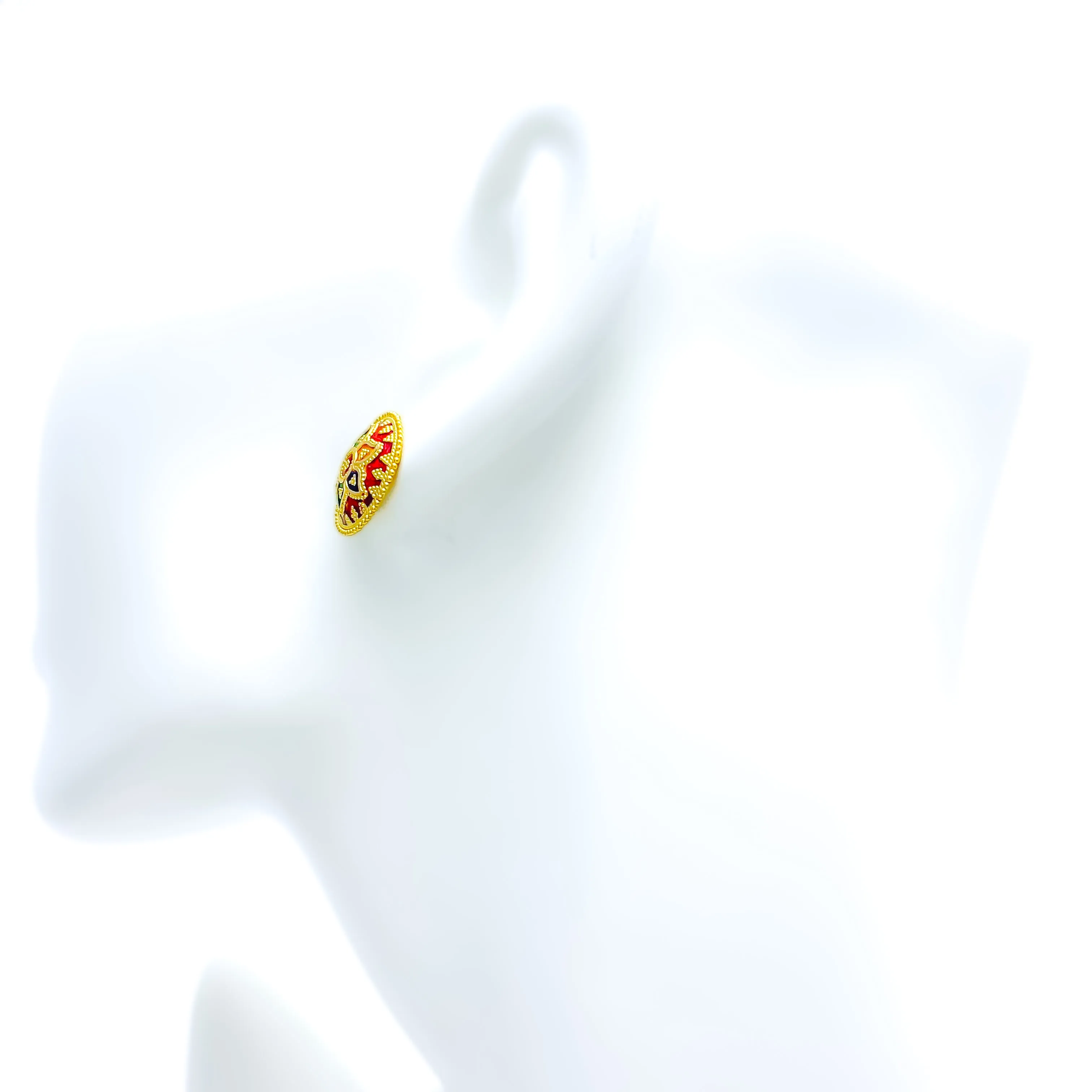 Festive Floral 22k Gold Earrings