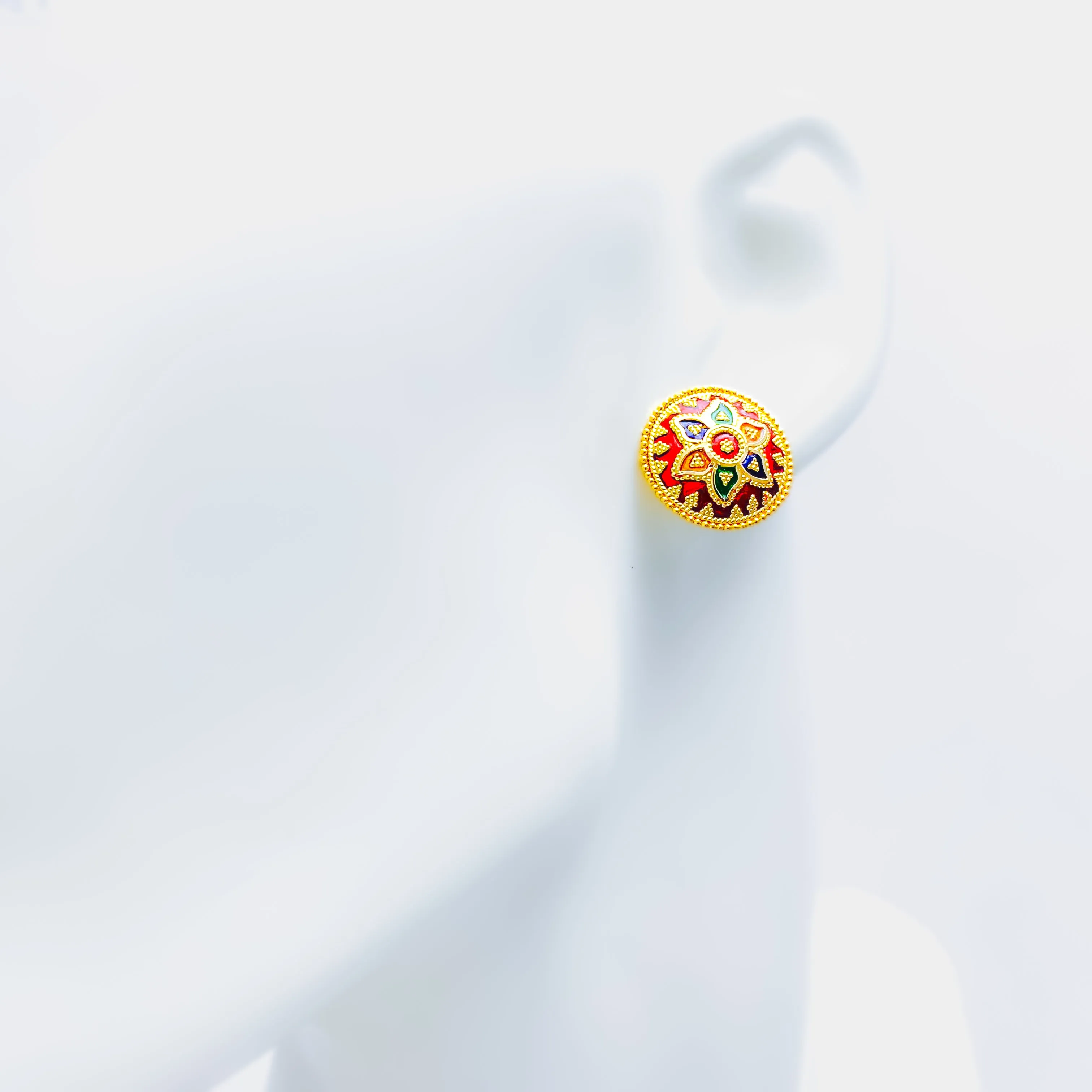 Festive Floral 22k Gold Earrings