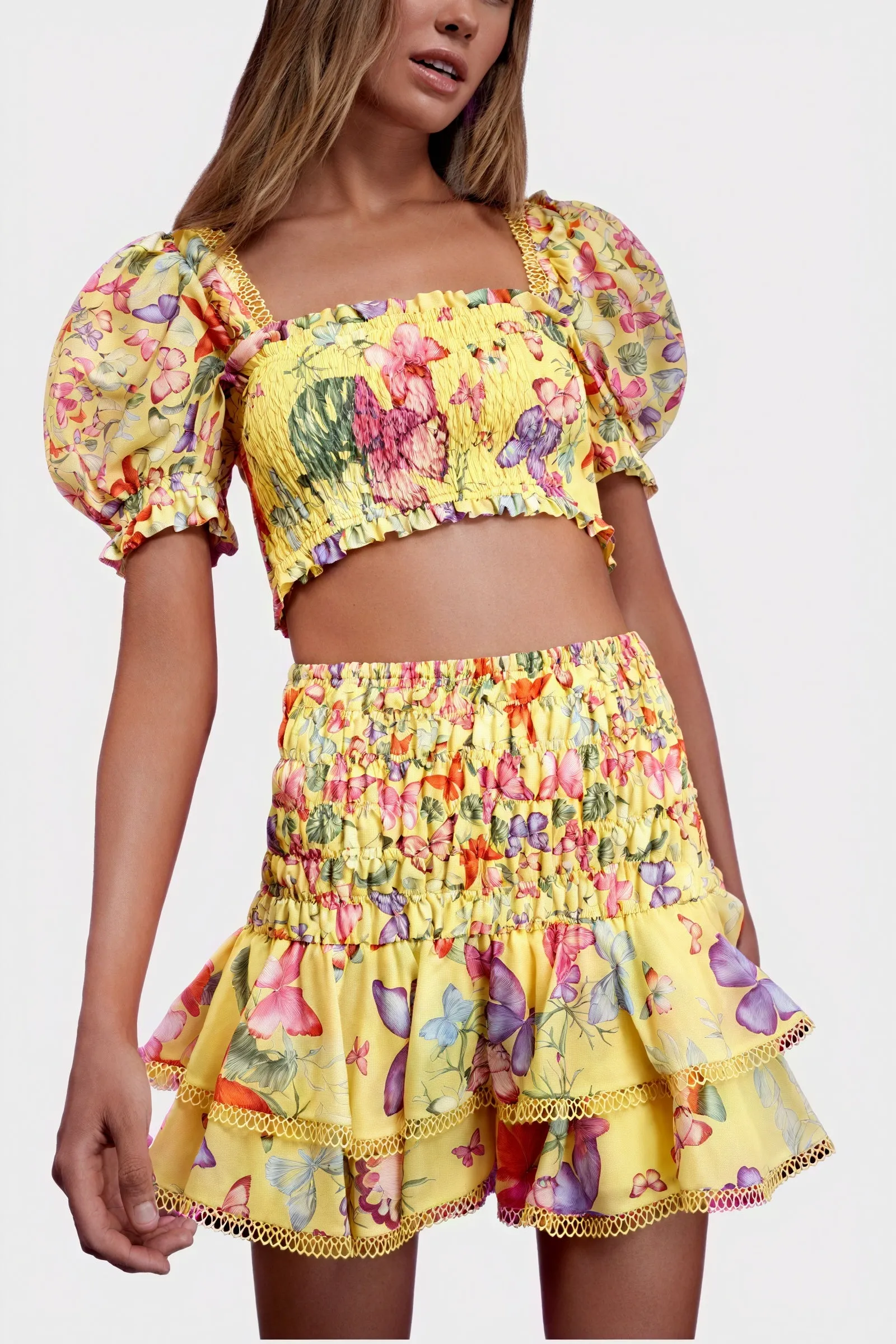 Floral Butterfly Two-Piece Set