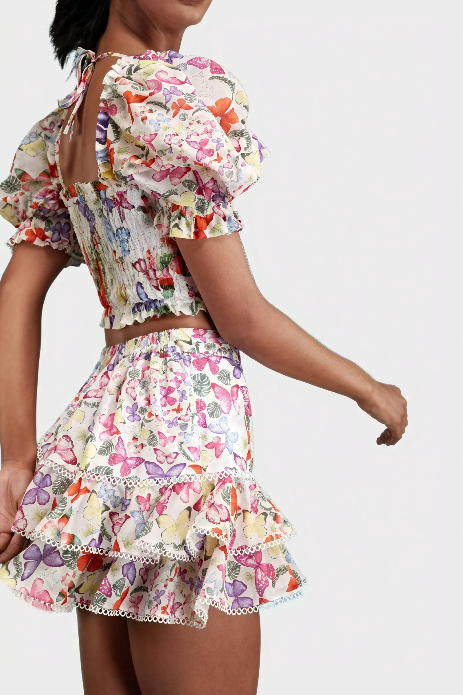 Floral Butterfly Two-Piece Set