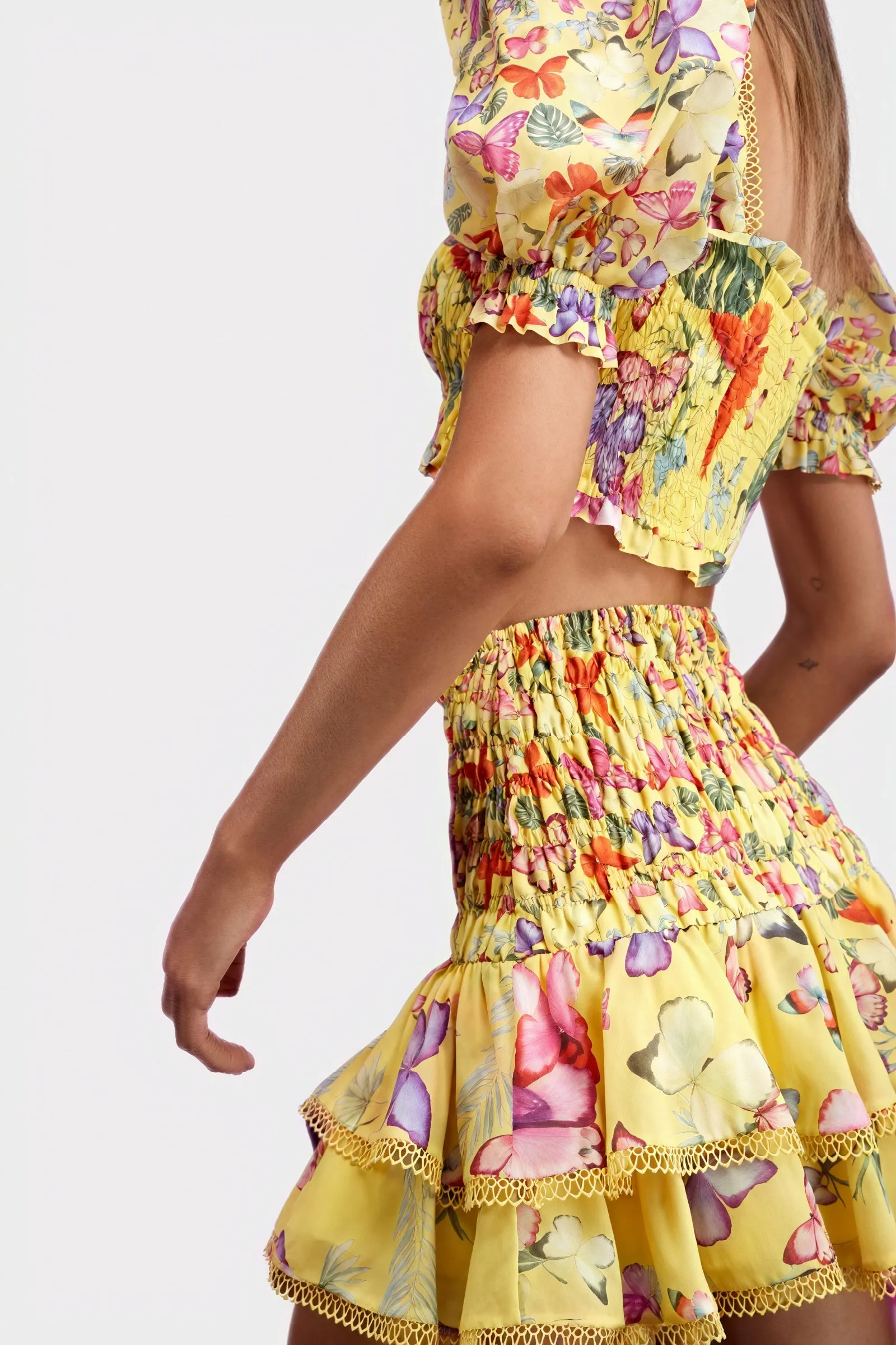 Floral Butterfly Two-Piece Set
