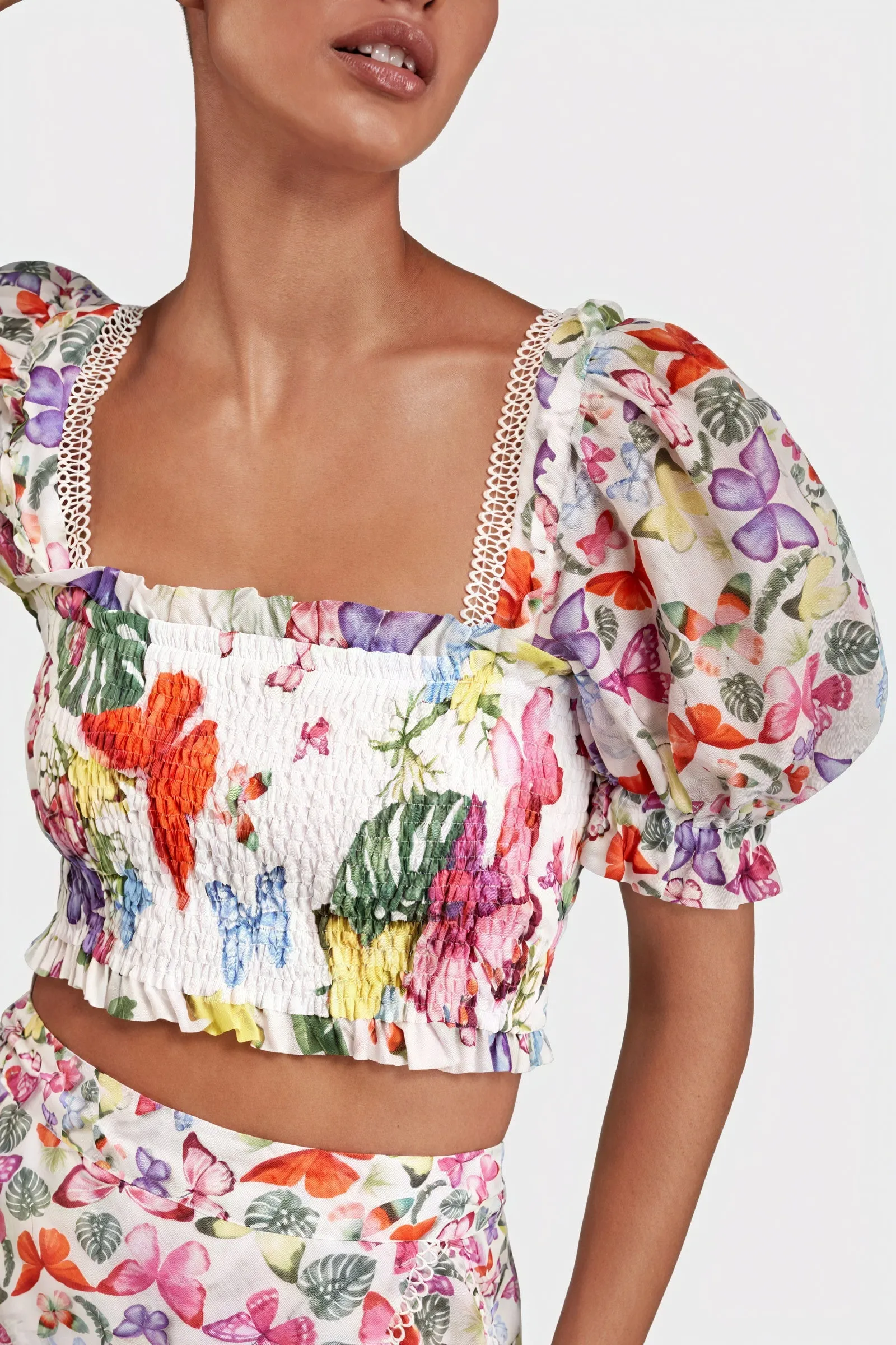 Floral Butterfly Two-Piece Set