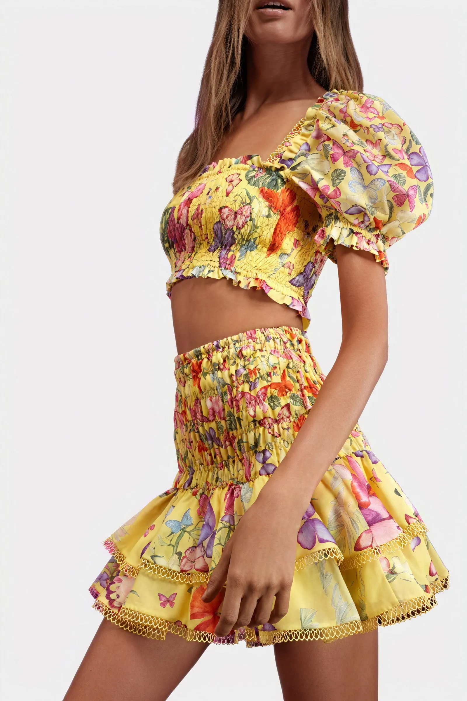 Floral Butterfly Two-Piece Set