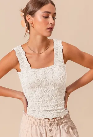 Floral Jacquard Tank