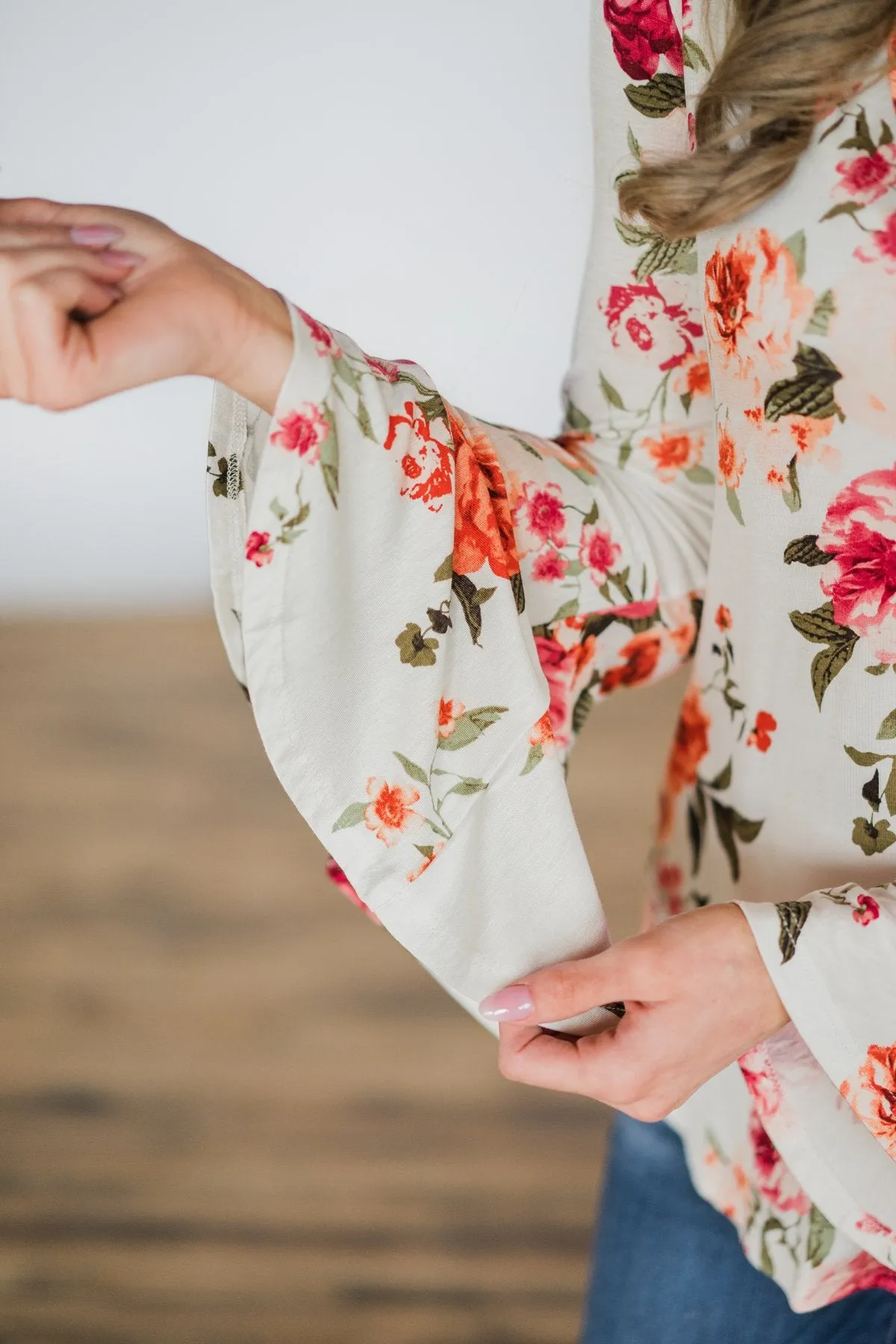 Floral with a Flair Mock Neck Top
