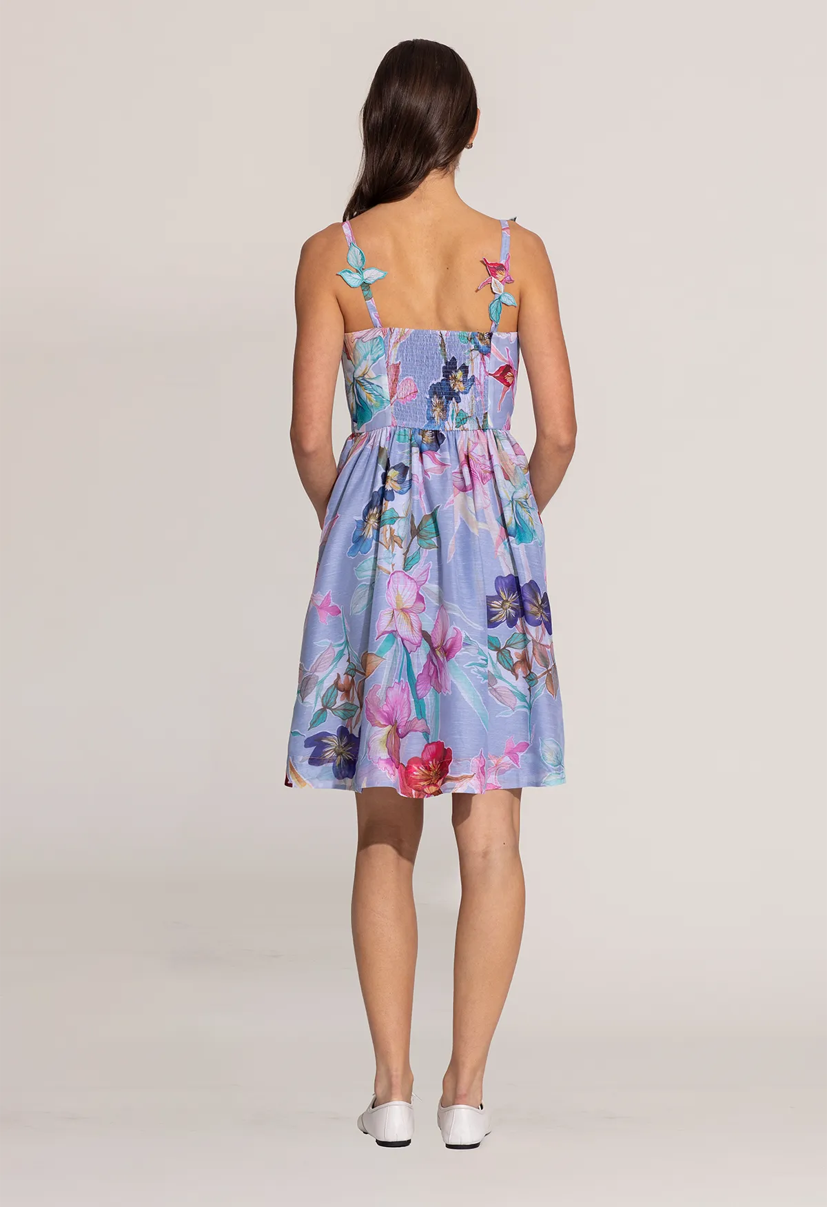 Florin multicolor pleated mini dress