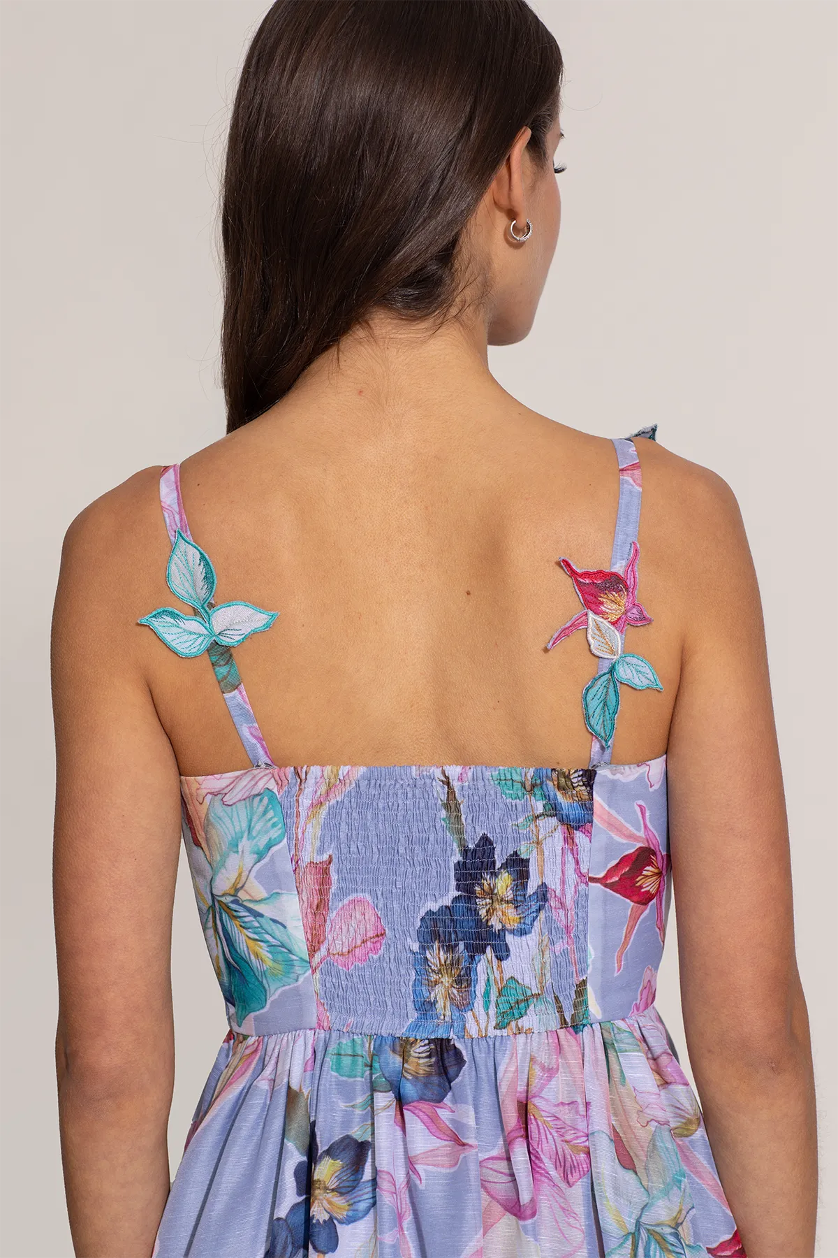 Florin multicolor pleated mini dress