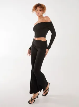 Fold Over Waist Lounge Flares