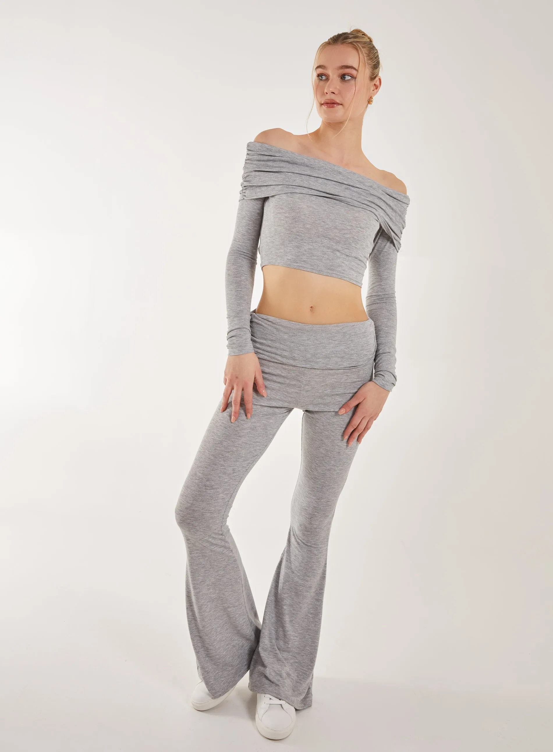Fold Over Waist Lounge Flares