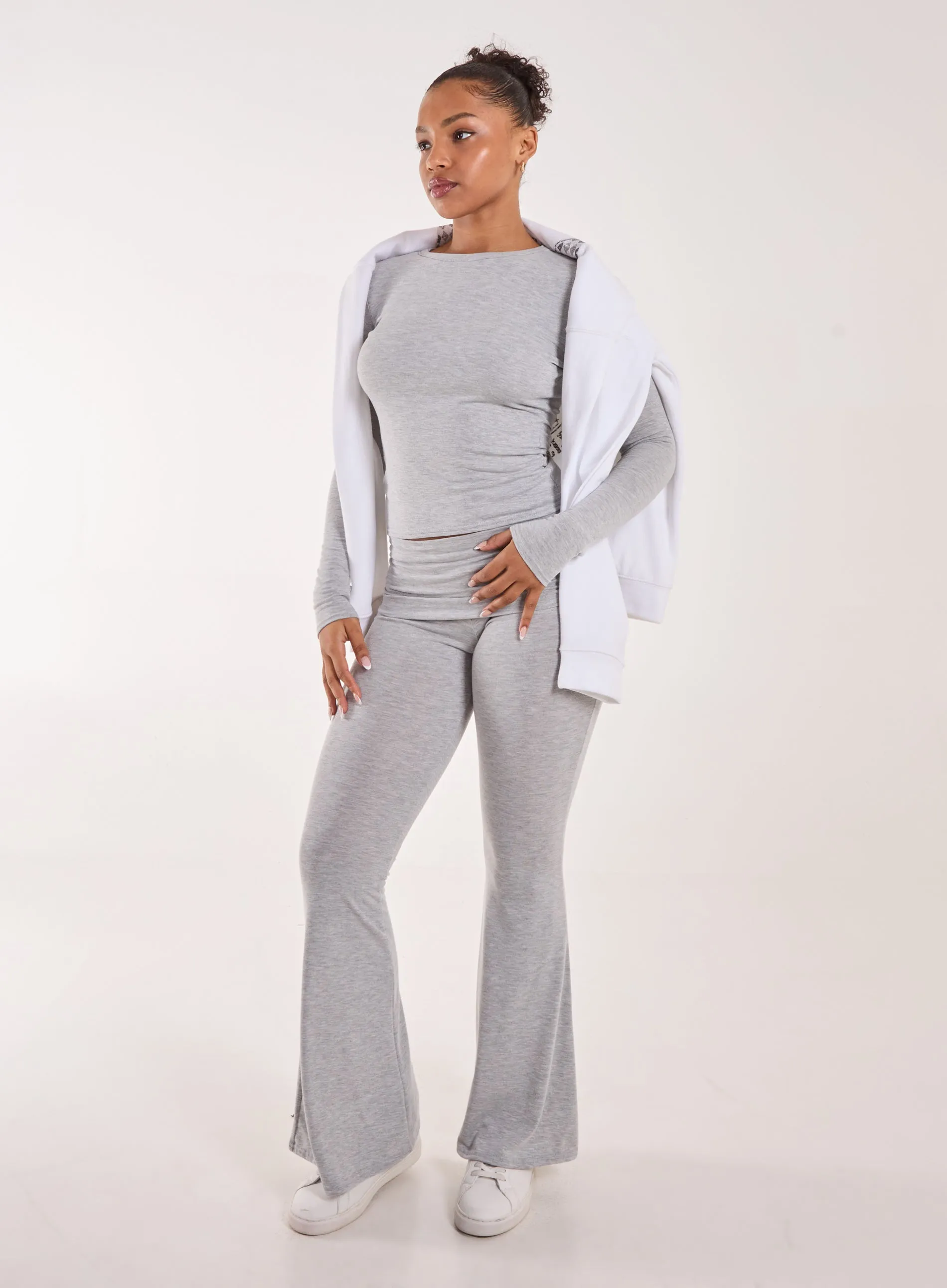 Fold Over Waist Lounge Flares