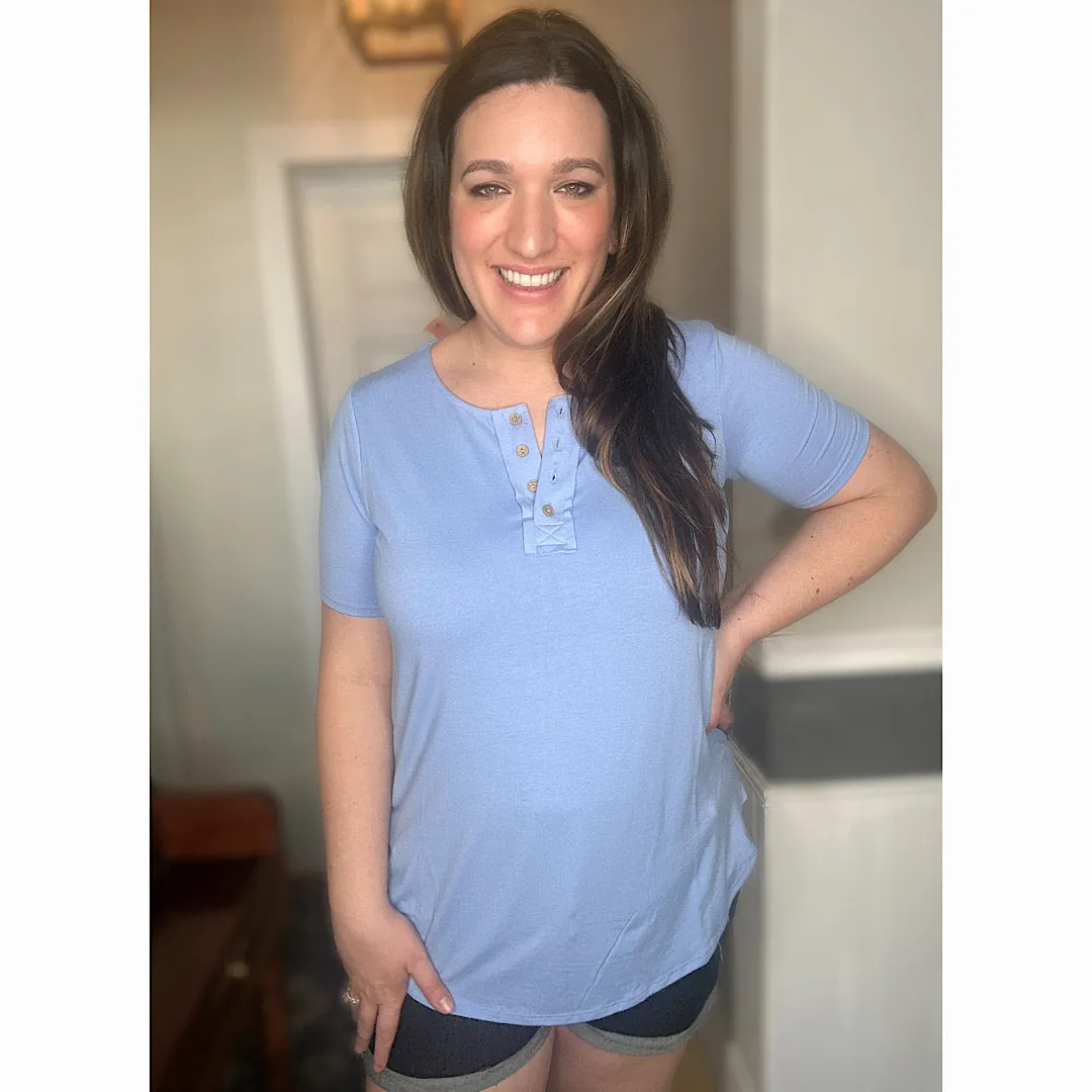 Fresh Bloom Button Top