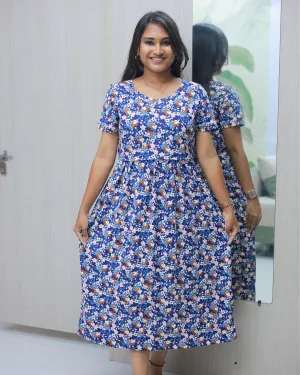 Garden | Zipless Maternity Dress - Normal Sleeves | Calf Length