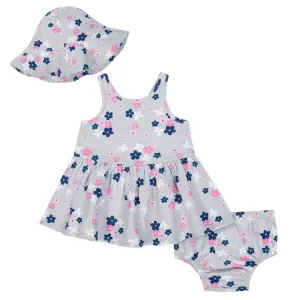 Gerber Baby Girls 3-Piece Dress Set, Pretty Flowers