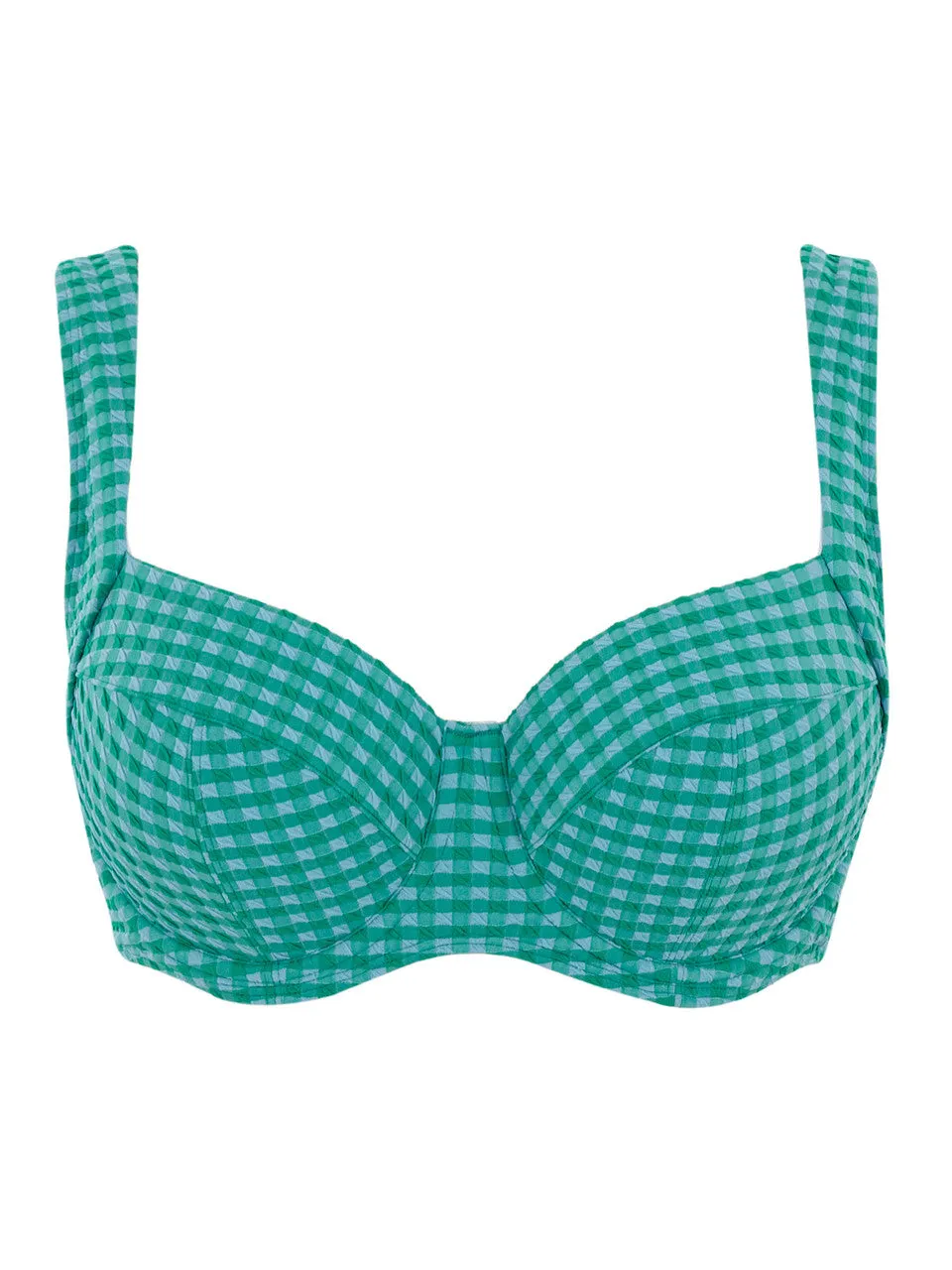 Gingham Olivia Full Cup Bikini In Green Gingham - Panache