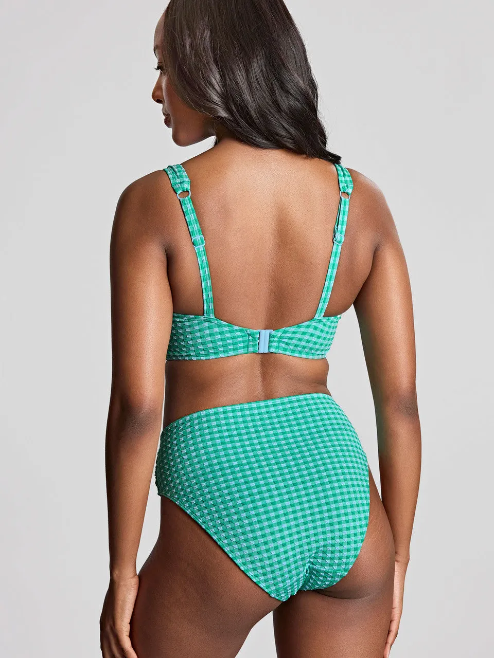 Gingham Olivia Full Cup Bikini In Green Gingham - Panache