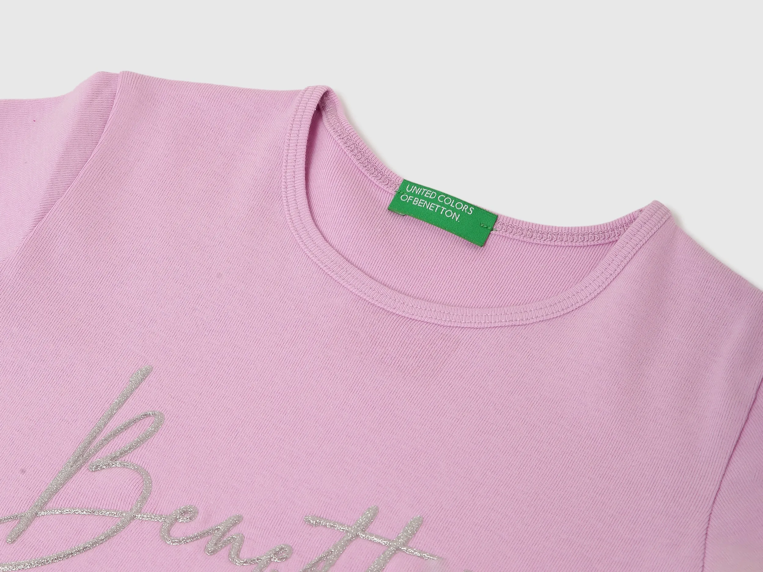 Girls Glitted Round Neck Top