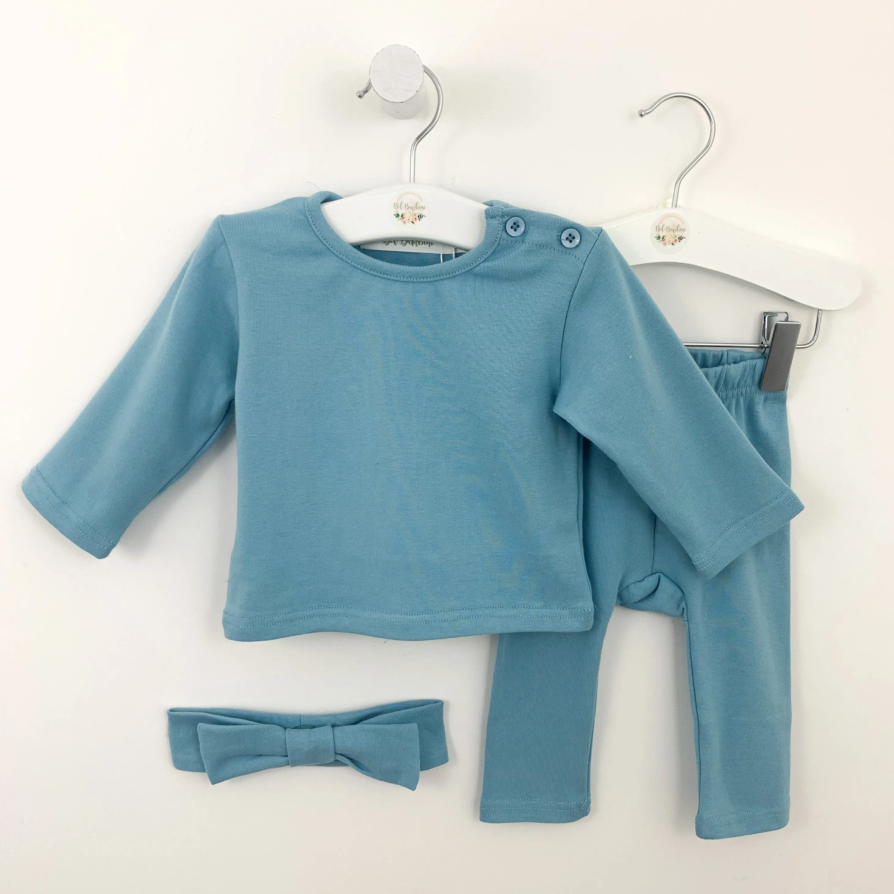 Girls Loungewear Set- Soft Blue