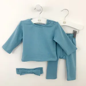 Girls Loungewear Set- Soft Blue