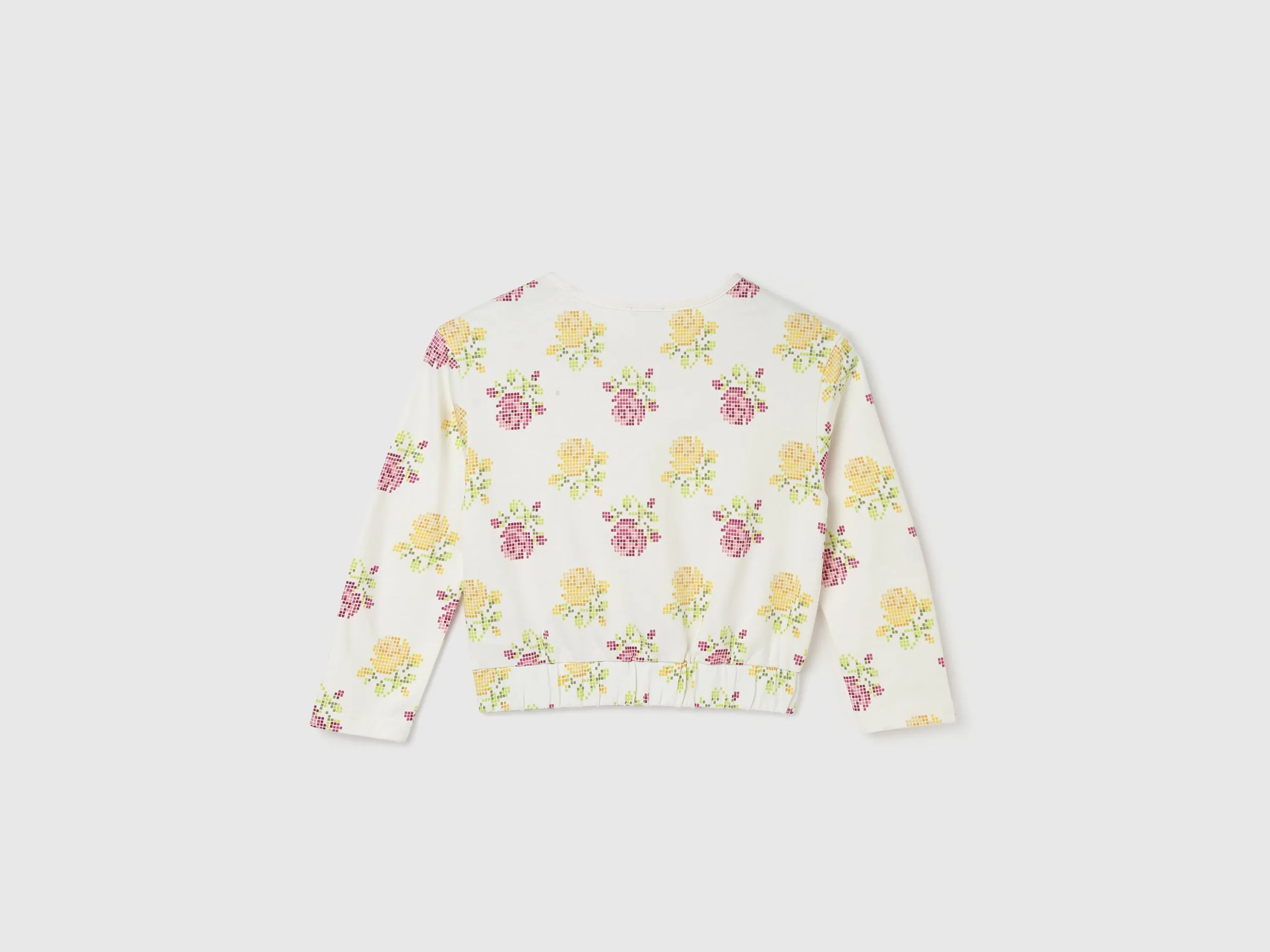 Girl's Regular Fit Round Neck Floral Tops