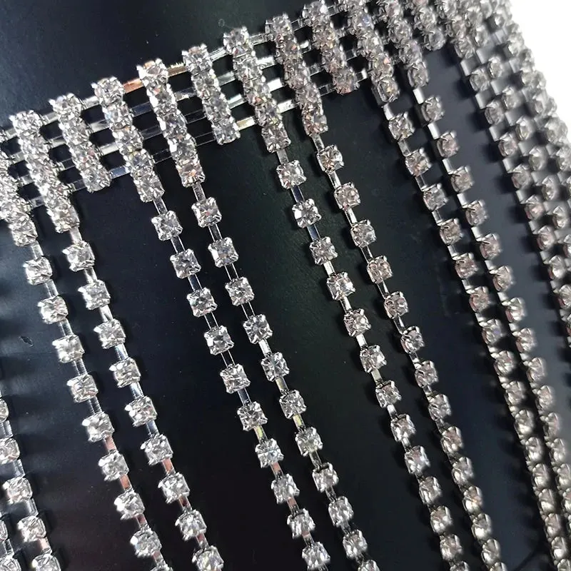 Glitter Long Tassel Mini Skirts