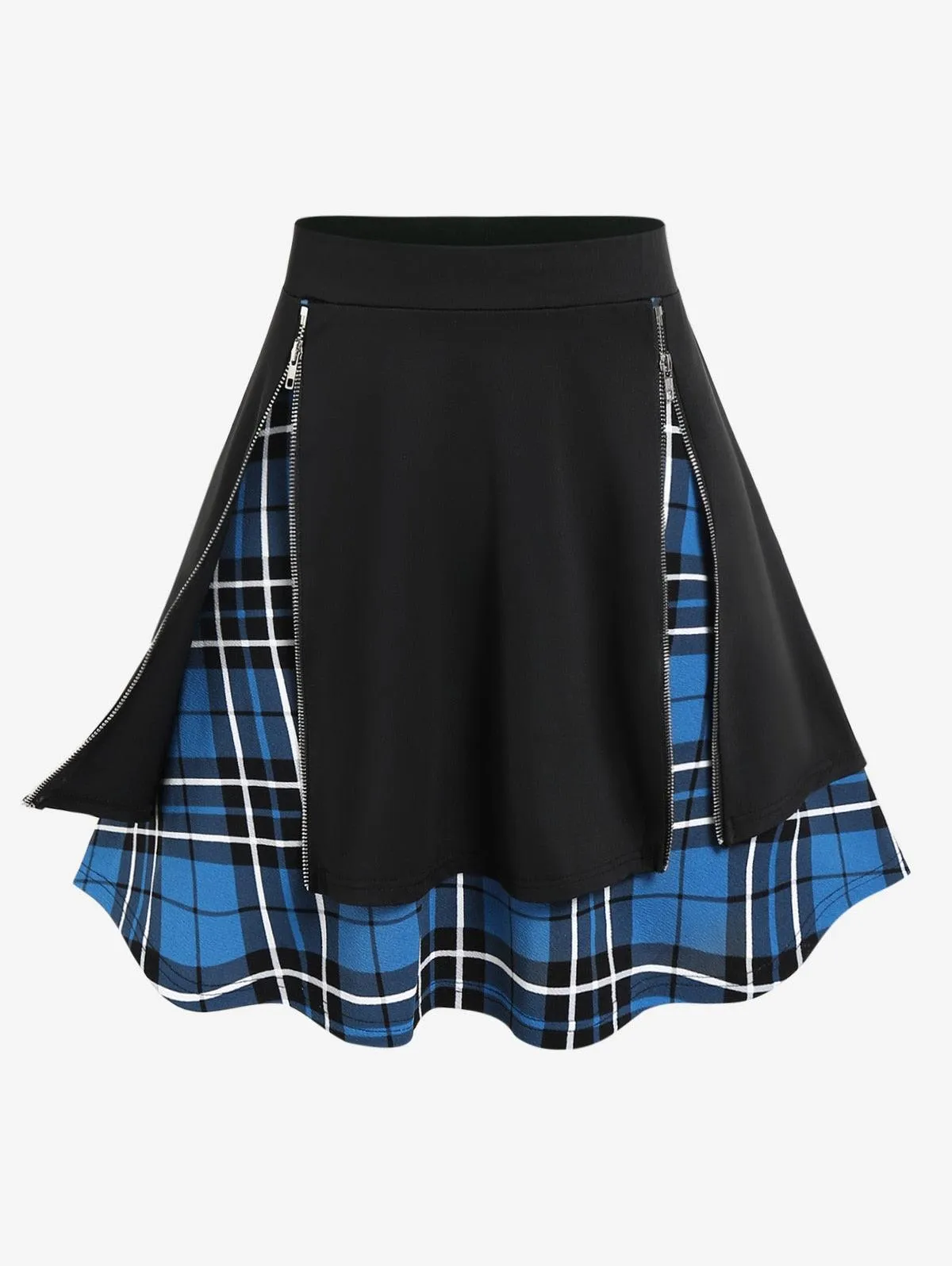 Gothic Lace Up A Line Skirt Elastic Waisted Long Skirt